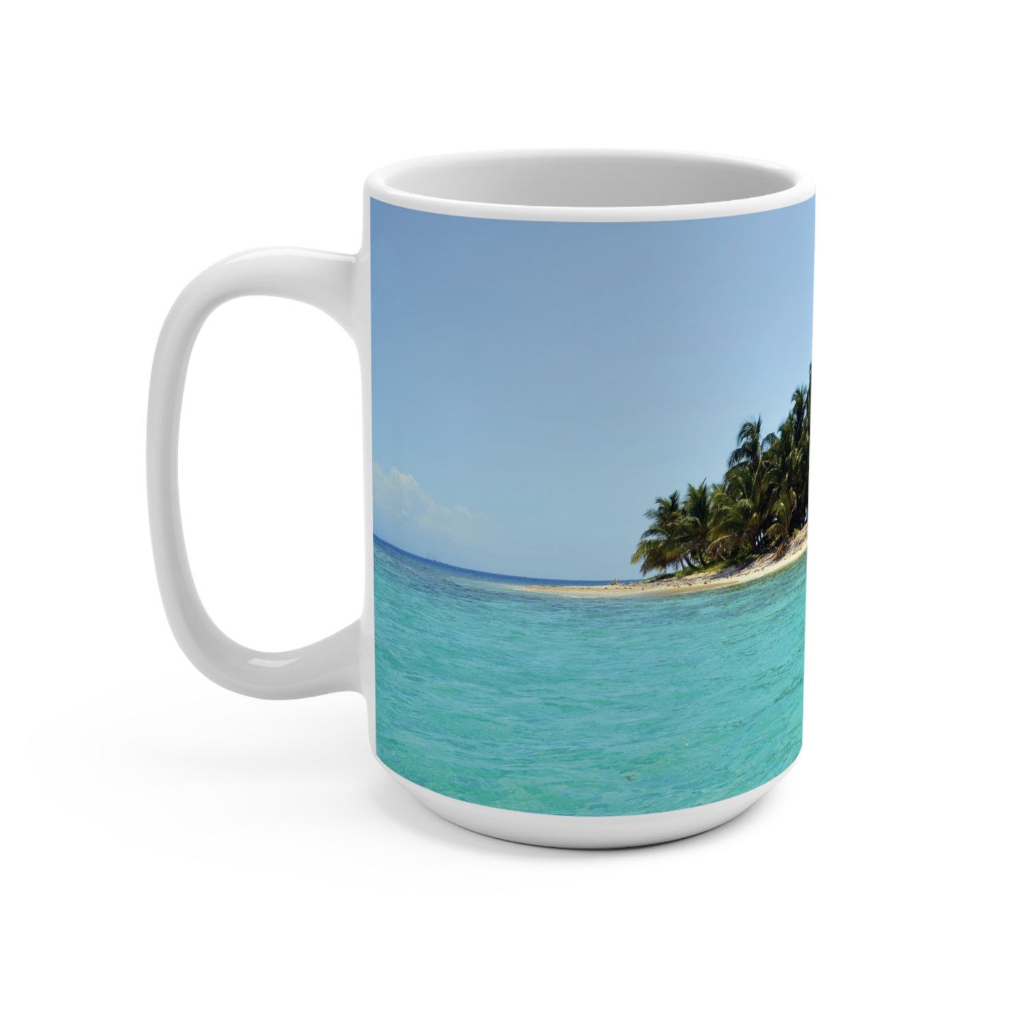 Coffee & Tea Mug with Beach Prints, 15oz