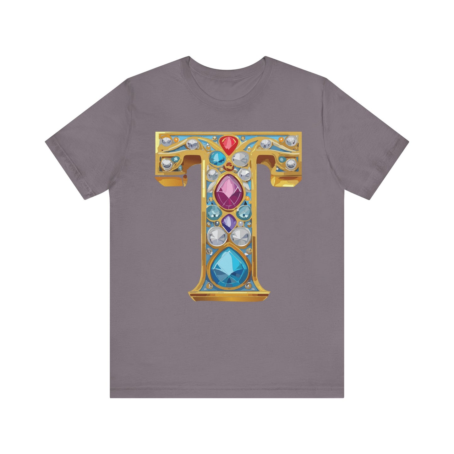 Letter Shirt, Shirt with Letters, Tee Shirt with Gold Letter, Shirt with Antique Letters