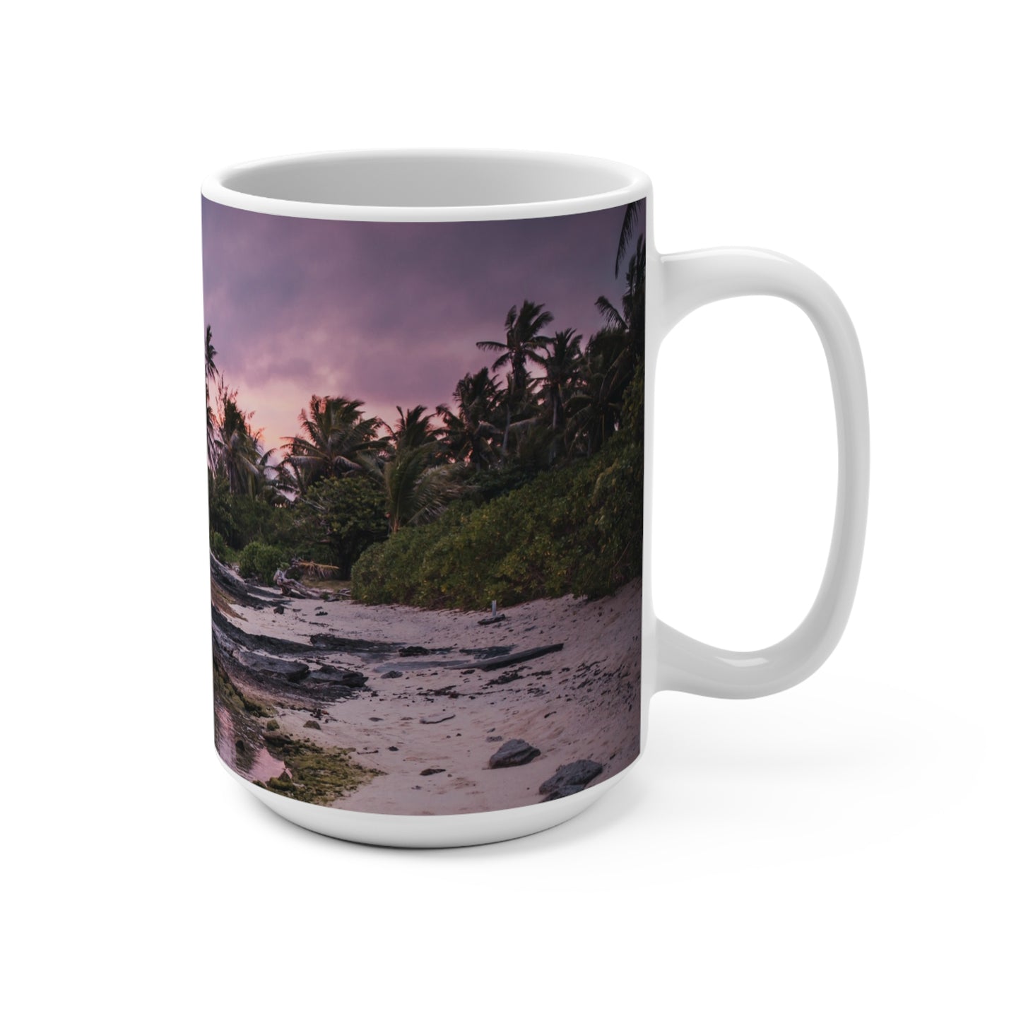 Coffee & Tea Mug with Beach Prints, 15oz