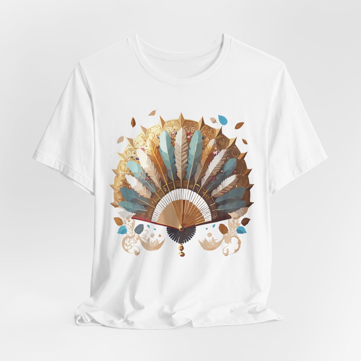 Fan shirt, Shirt with Fan, Tee Shirt with Gold Blower