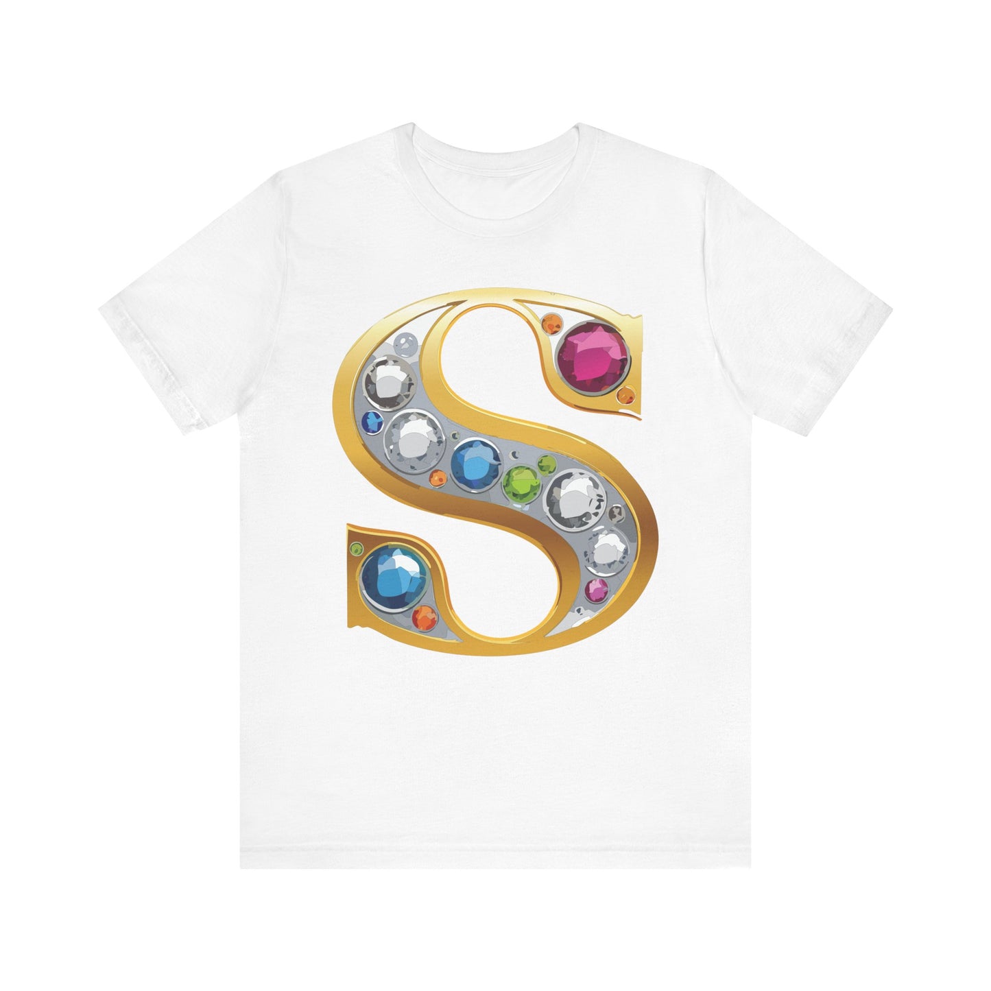 Letter Shirt, Shirt with Letters, Tee Shirt with Gold Letter, Shirt with Antique Letters