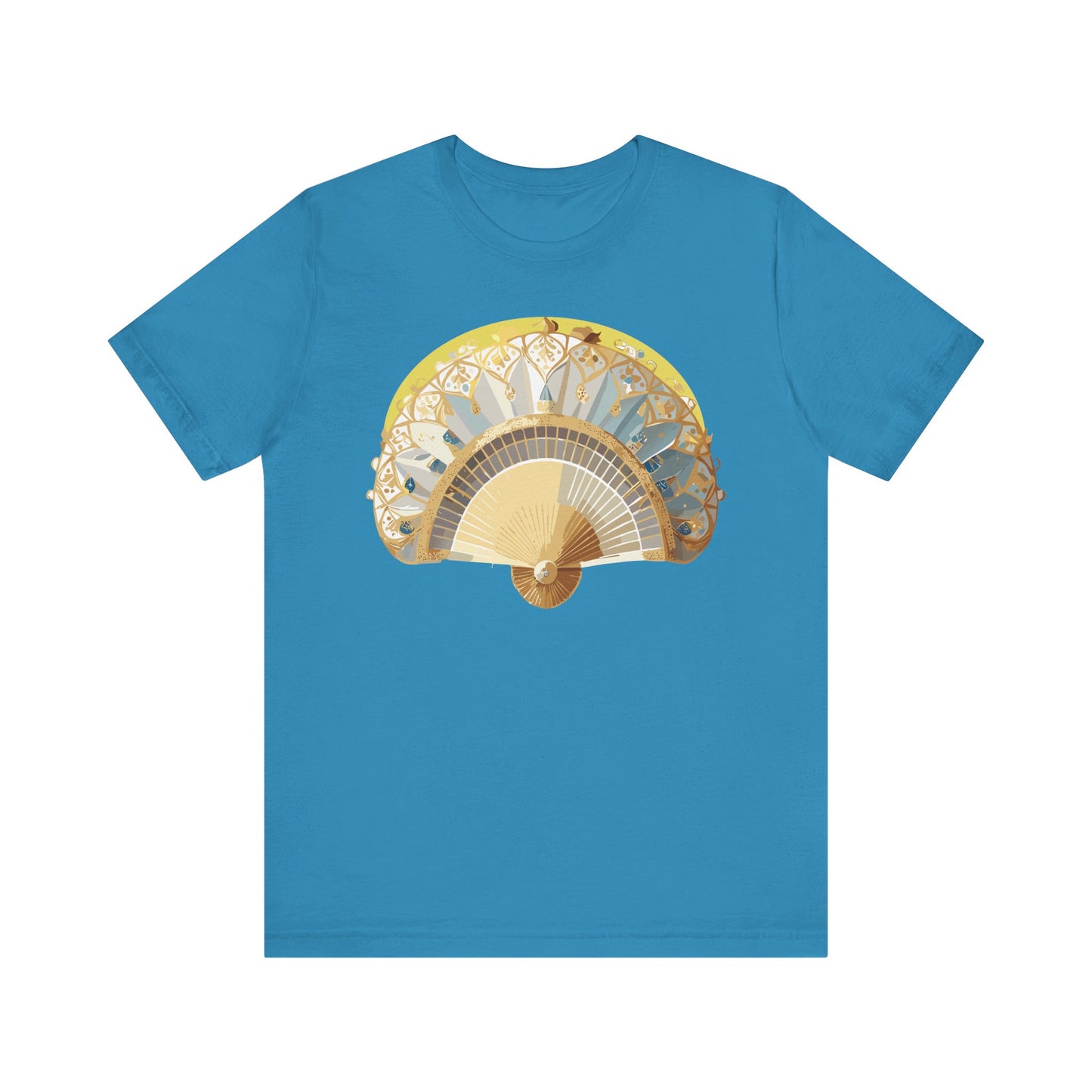 Fan shirt, Shirt with Fan, Tee Shirt with Gold Blower