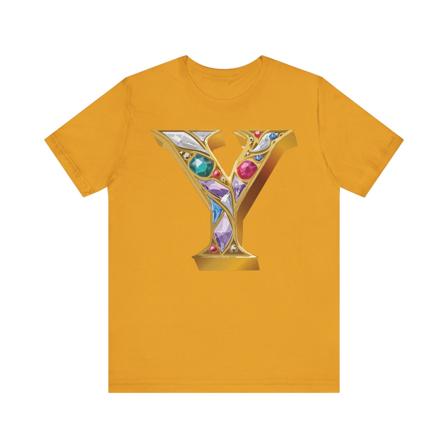 Letter Shirt, Shirt with Letters, Tee Shirt with Gold Letter, Shirt with Antique Letters