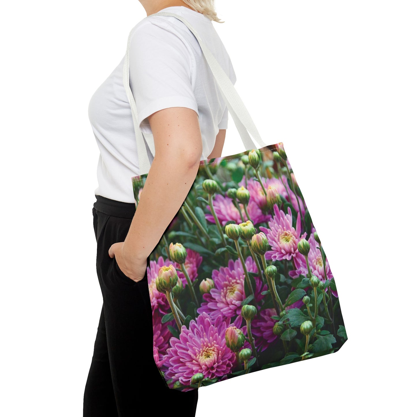 Canvas Bag with Floral Prints