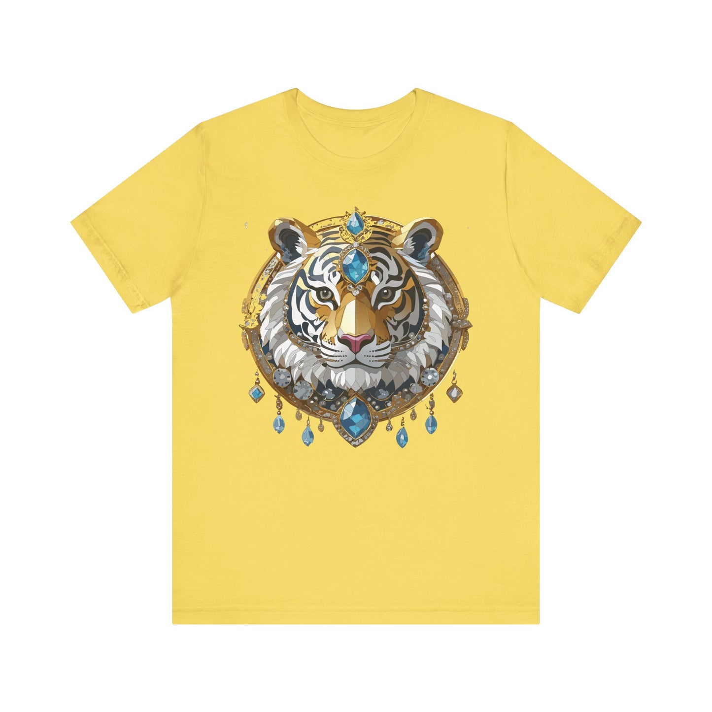 Animal Shirt, Shirt with Animal, Tee Shirt with Gold Animal Medal, Shirt with Antique Animal Medallion