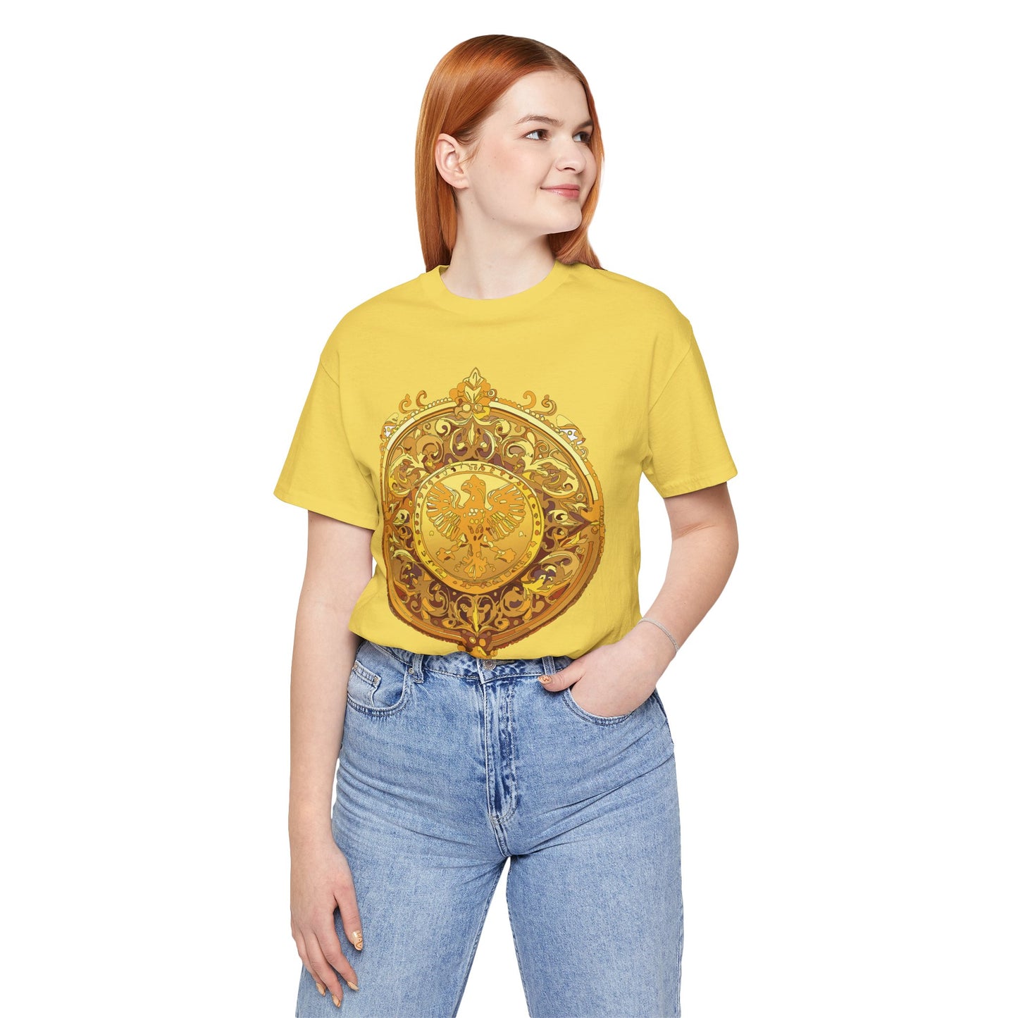 Coin Shirt, Shirt with Coin, Tee Shirt with Gold Coin, Shirt with Antique Coin