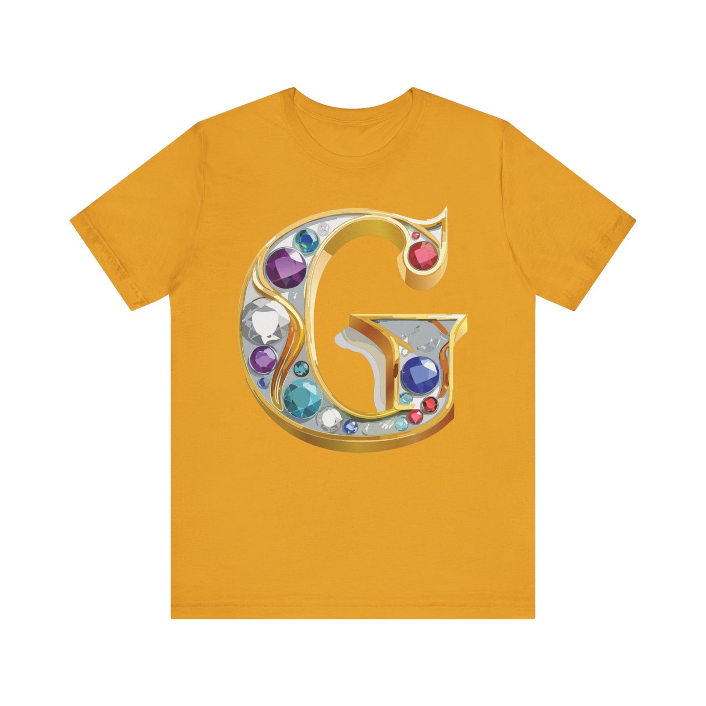 Letter Shirt, Shirt with Letters, Tee Shirt with Gold Letter, Shirt with Antique Letters