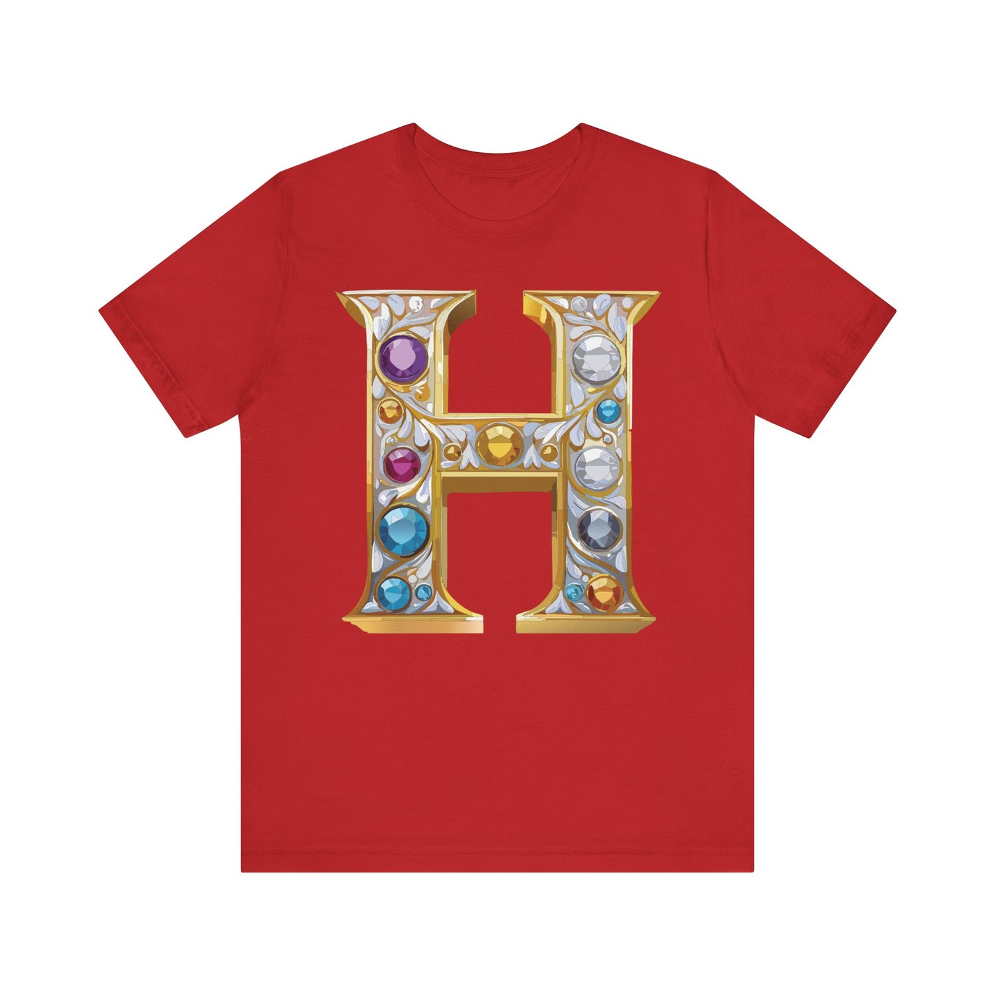 Letter Shirt, Shirt with Letters, Tee Shirt with Gold Letter, Shirt with Antique Letters
