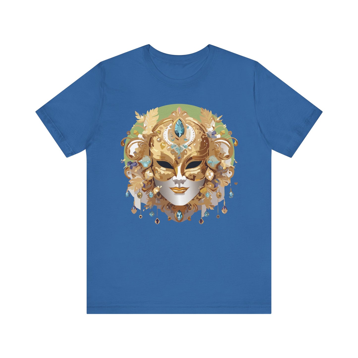 Mask Shirt, Shirt with Mask, Tee Shirt with Gold Face