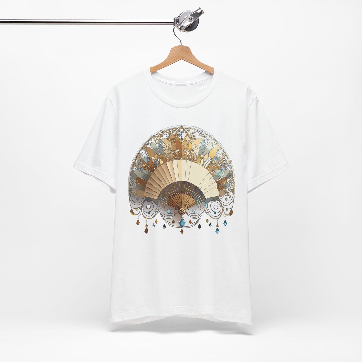 Fan shirt, Shirt with Fan, Tee Shirt with Gold Blower