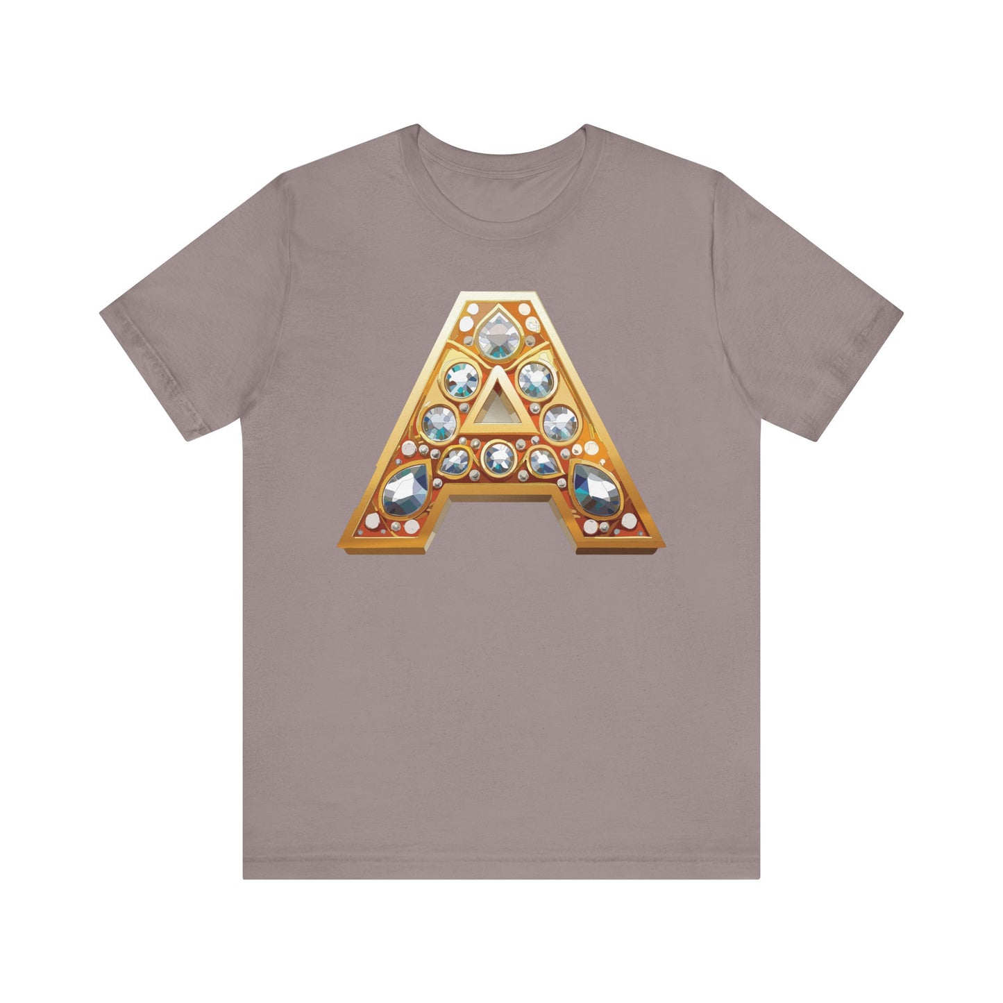 Letter Shirt, Shirt with Letters, Tee Shirt with Gold Letter, Shirt with Antique Letters