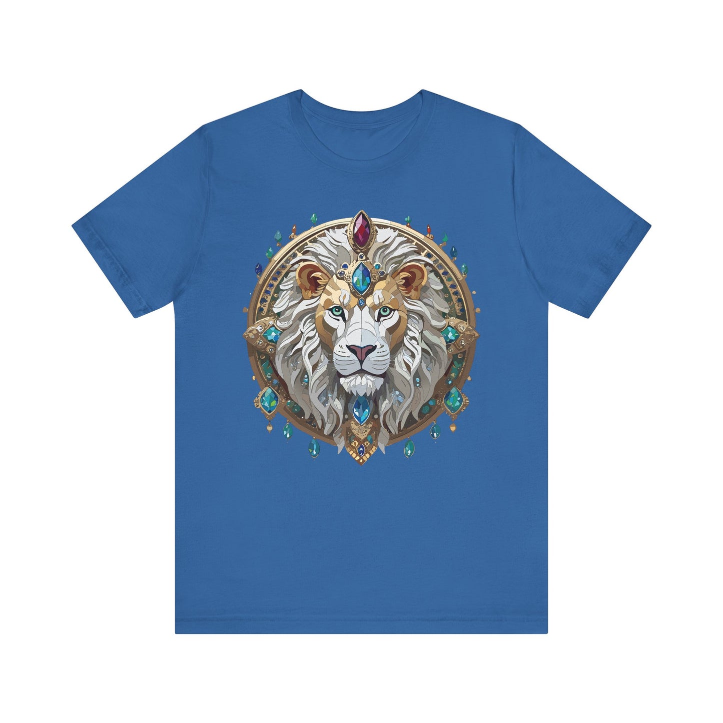 Animal Shirt, Shirt with Animal, Tee Shirt with Gold Animal Medal, Shirt with Antique Animal Medallion
