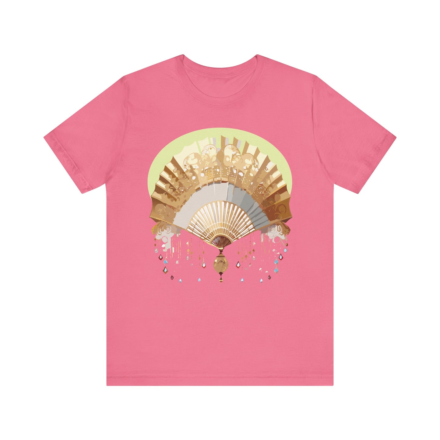 Fan shirt, Shirt with Fan, Tee Shirt with Gold Blower