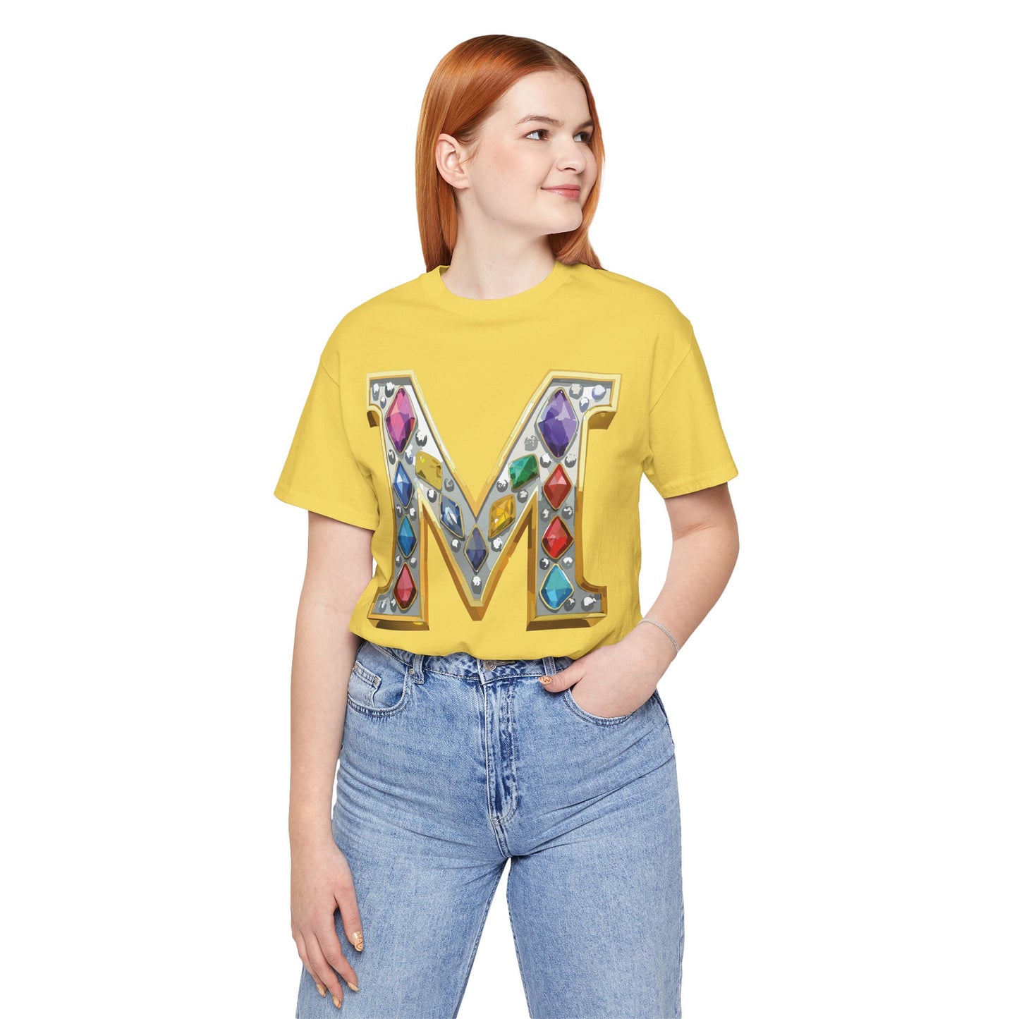 Letter Shirt, Shirt with Letters, Tee Shirt with Gold Letter, Shirt with Antique Letters