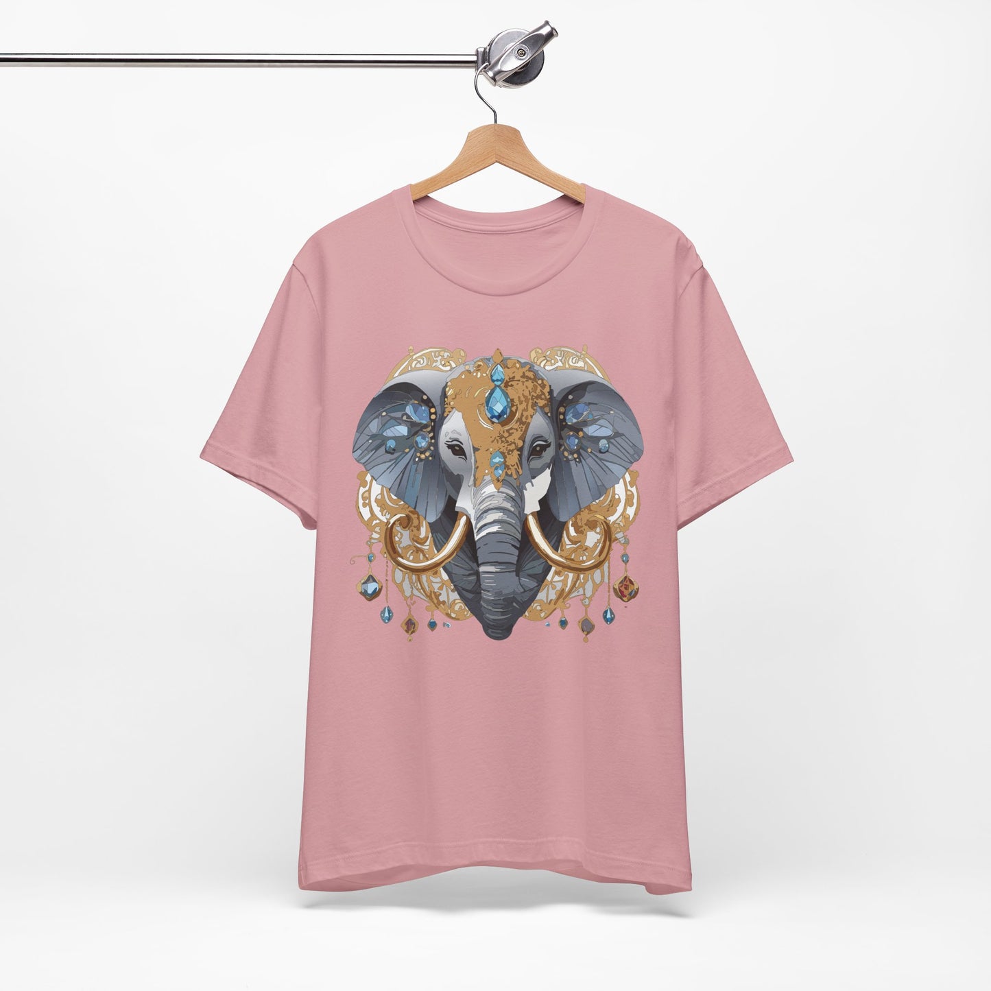 Animal Shirt, Shirt with Animal, Tee Shirt with Gold Animal Medal, Shirt with Antique Animal Medallion