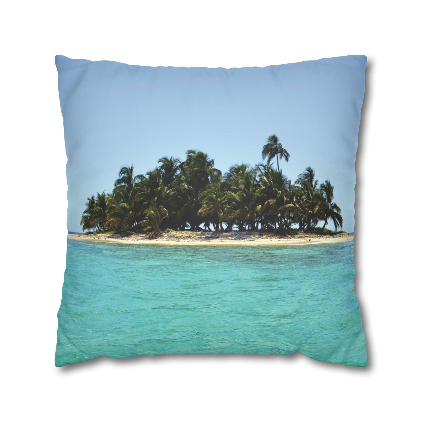 Beach Faux Suede Square Pillowcase