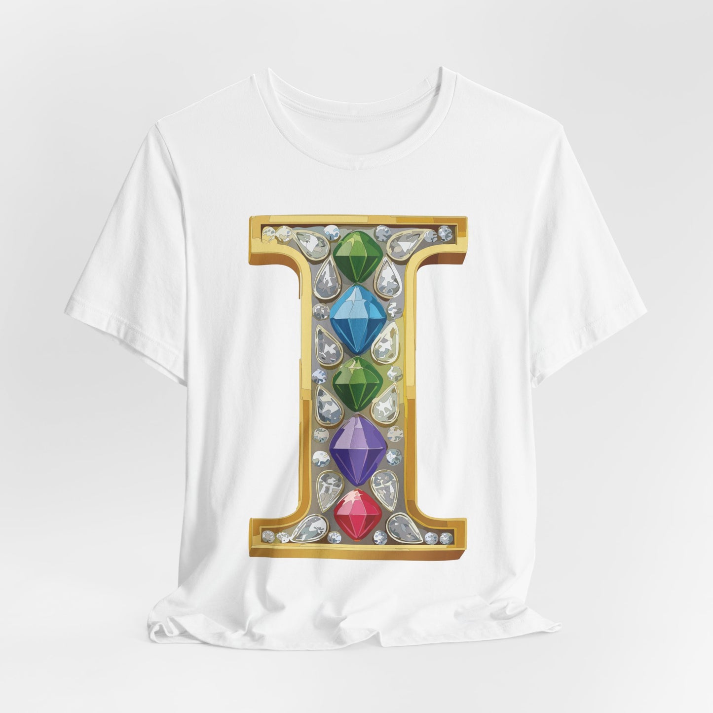Letter Shirt, Shirt with Letters, Tee Shirt with Gold Letter, Shirt with Antique Letters