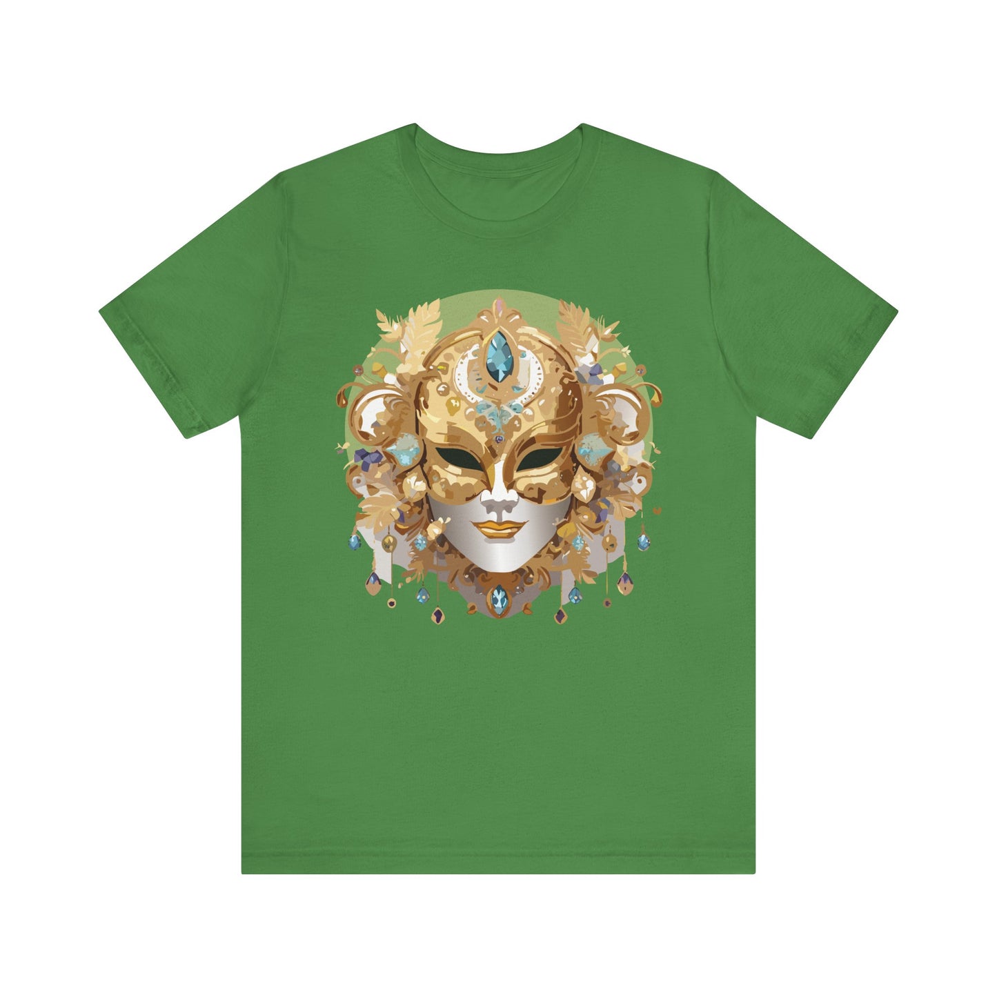 Mask Shirt, Shirt with Mask, Tee Shirt with Gold Face