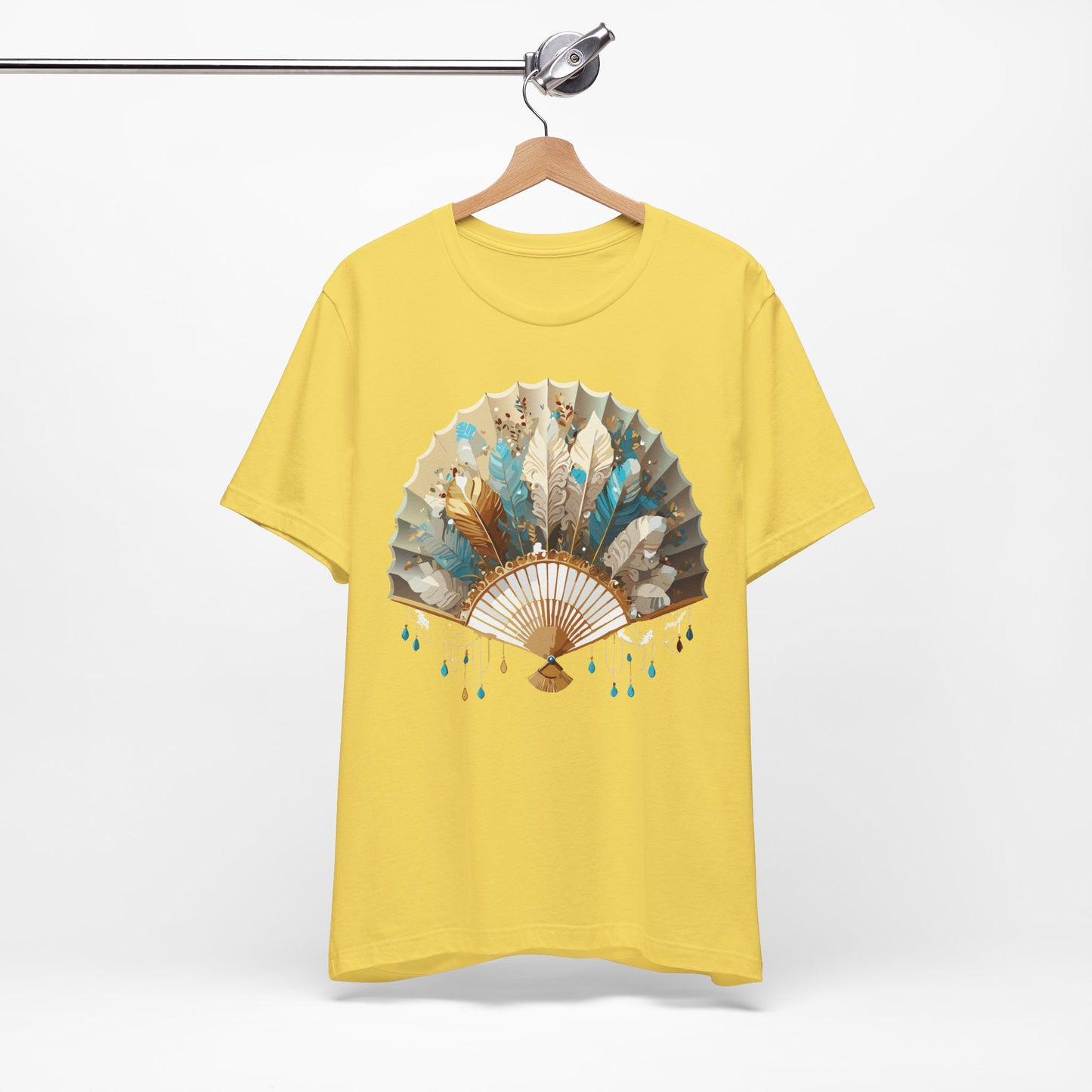 Fan shirt, Shirt with Fan, Tee Shirt with Gold Blower
