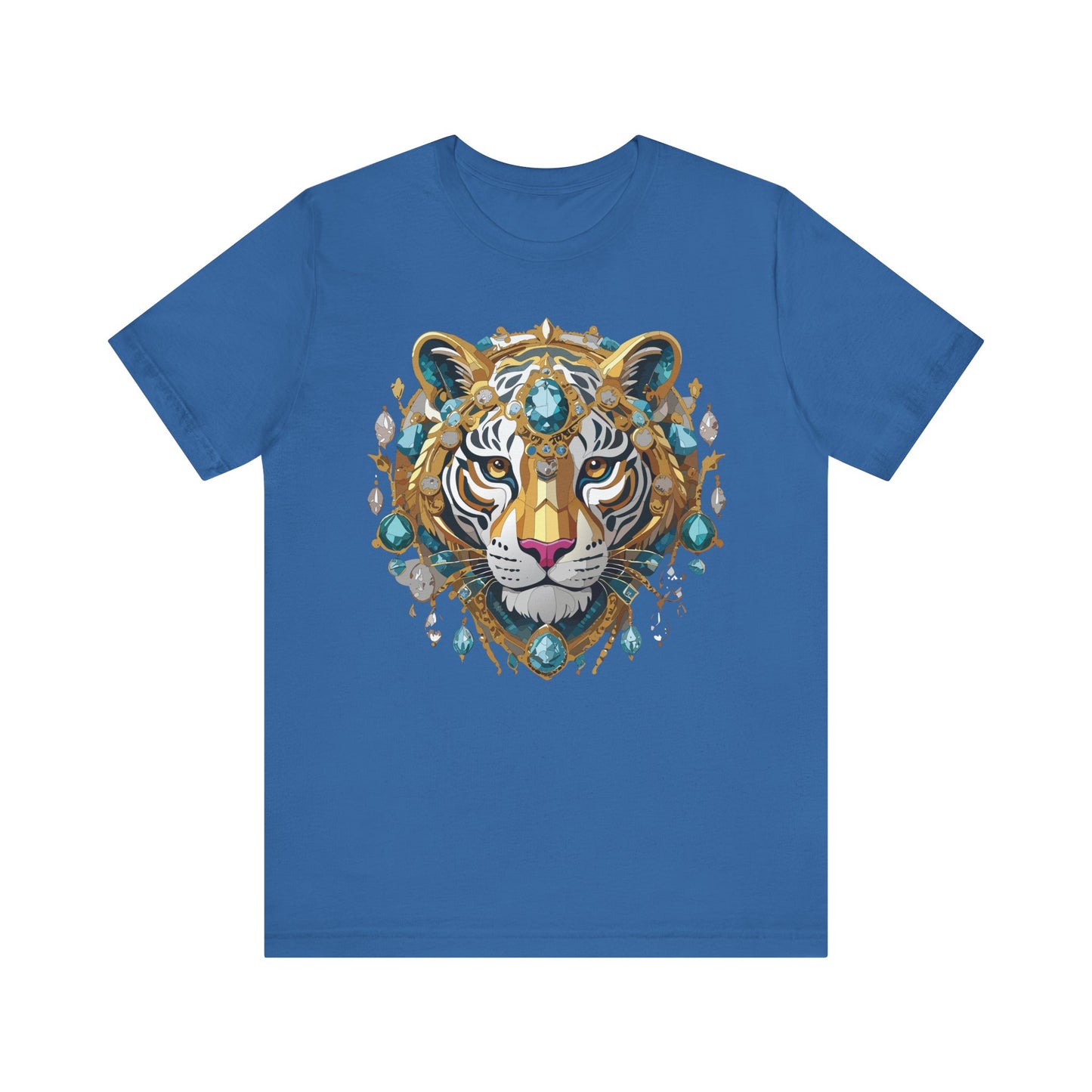 Animal Shirt, Shirt with Animal, Tee Shirt with Gold Animal Medal, Shirt with Antique Animal Medallion