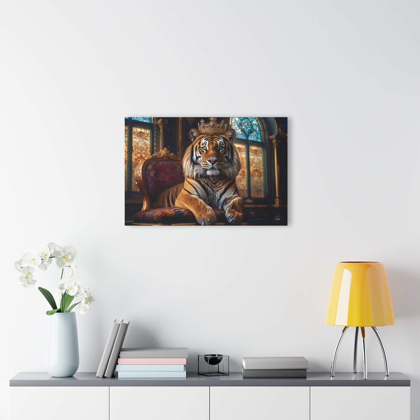 Crown Tiger Wall Decor, Wall Art Decor with Animals 1