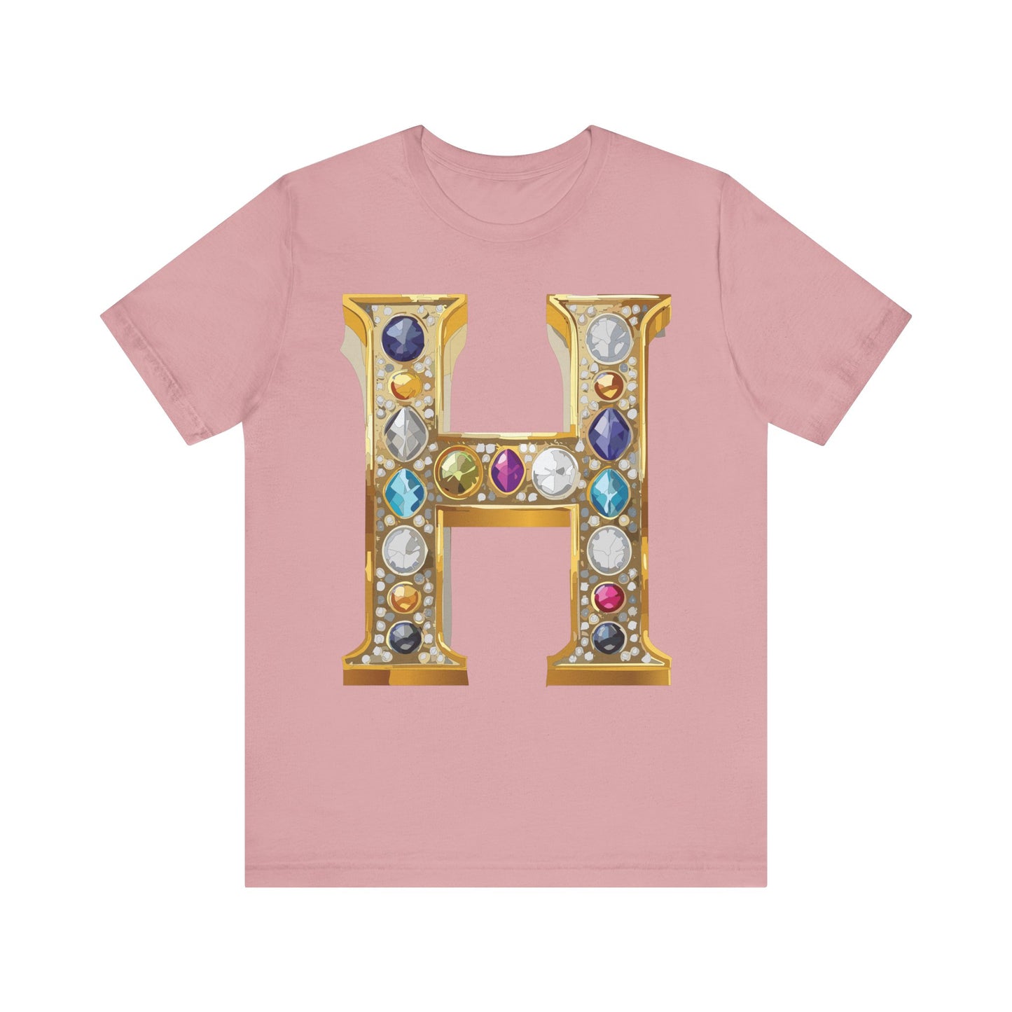 Letter Shirt, Shirt with Letters, Tee Shirt with Gold Letter, Shirt with Antique Letters