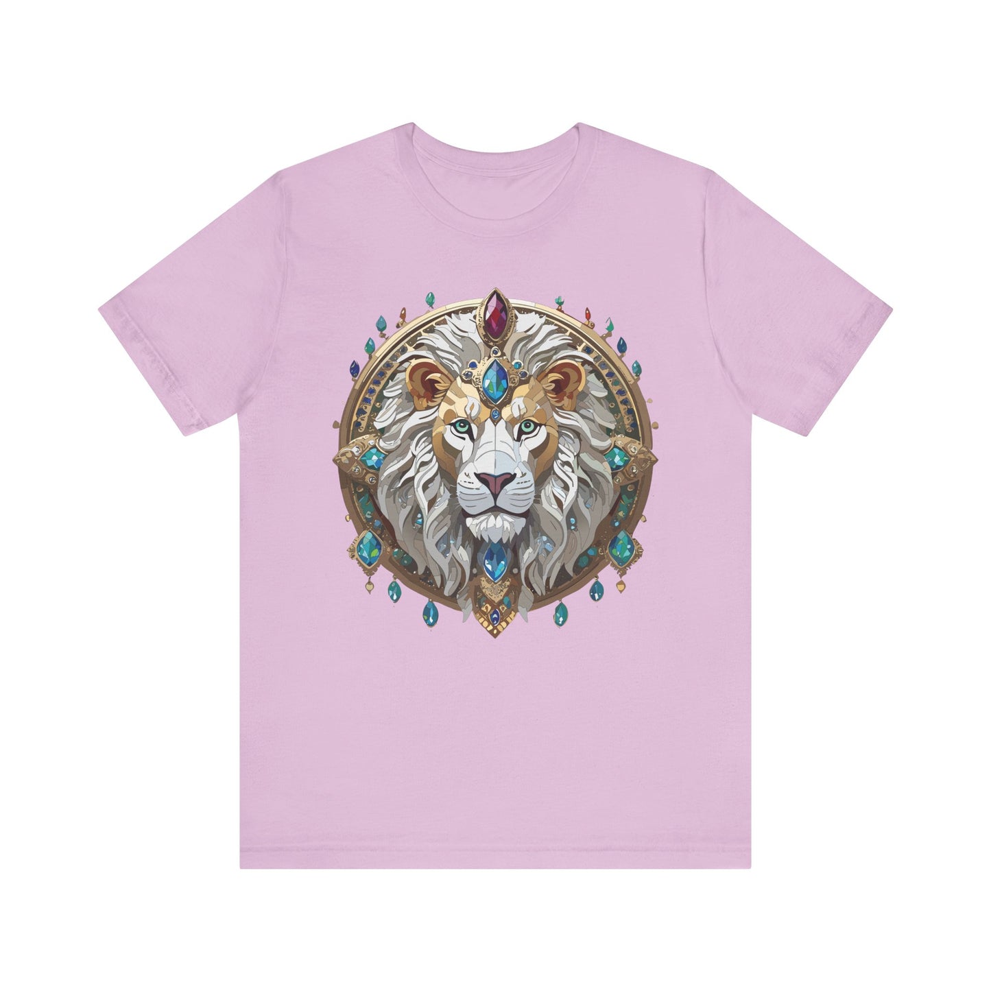 Animal Shirt, Shirt with Animal, Tee Shirt with Gold Animal Medal, Shirt with Antique Animal Medallion