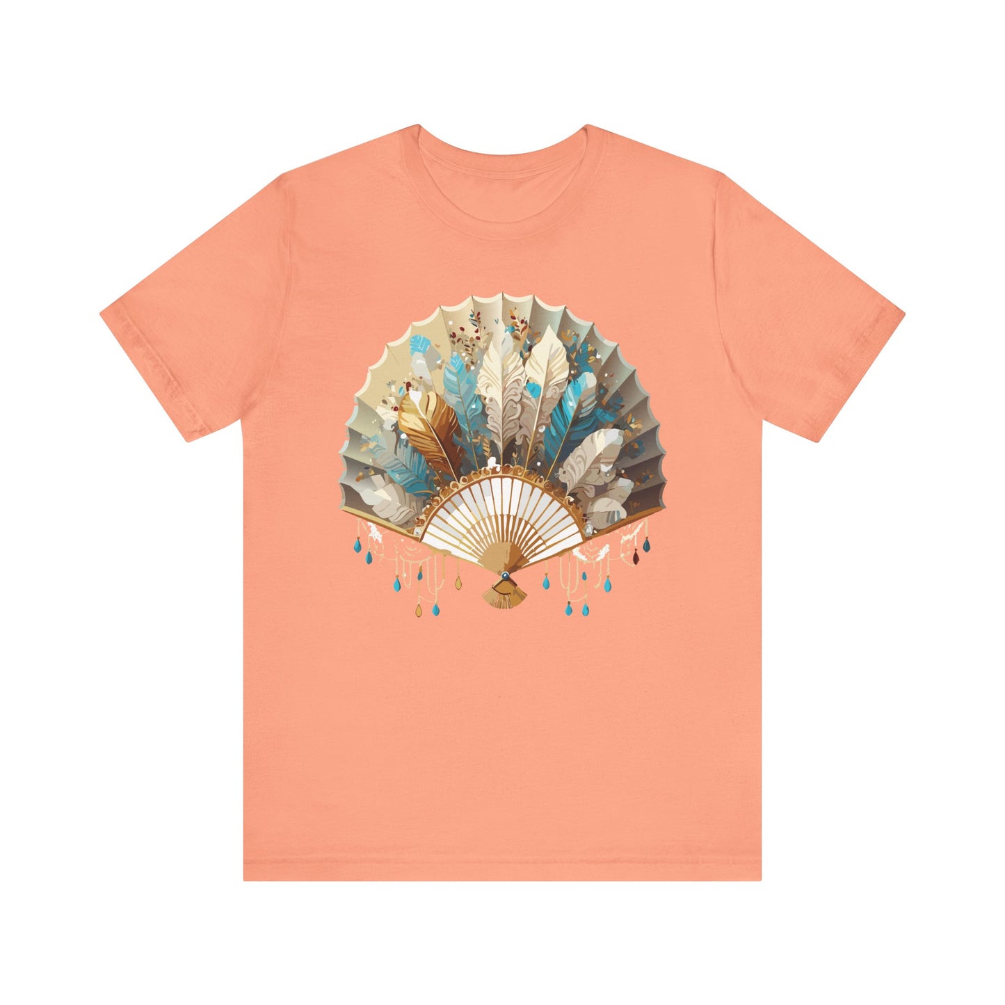 Fan shirt, Shirt with Fan, Tee Shirt with Gold Blower