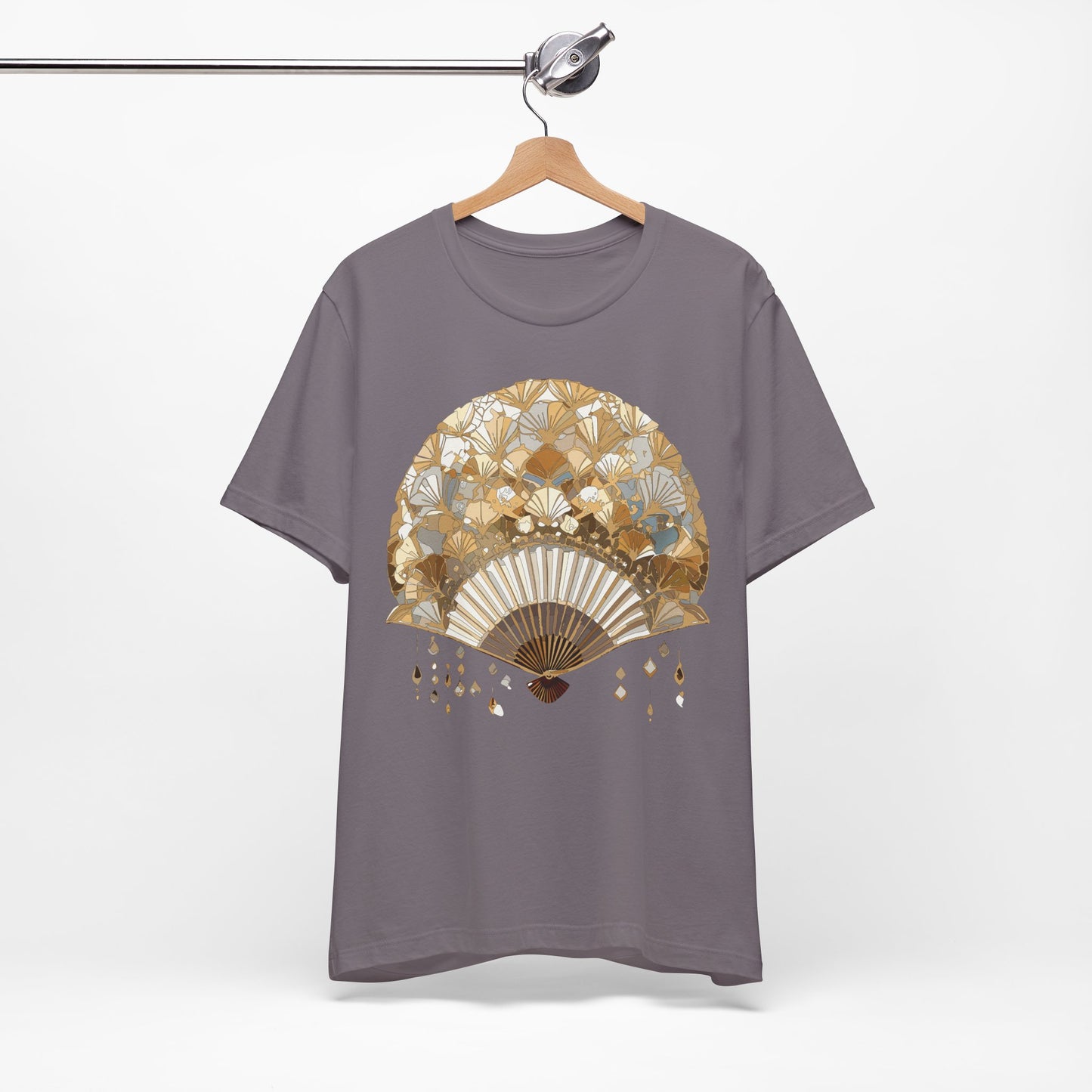 Fan shirt, Shirt with Fan, Tee Shirt with Gold Blower