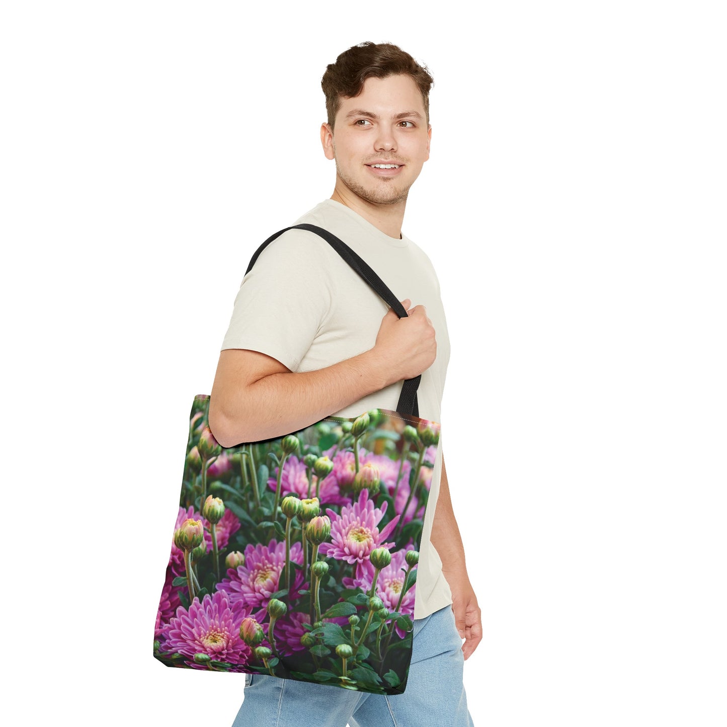 Canvas Bag with Floral Prints