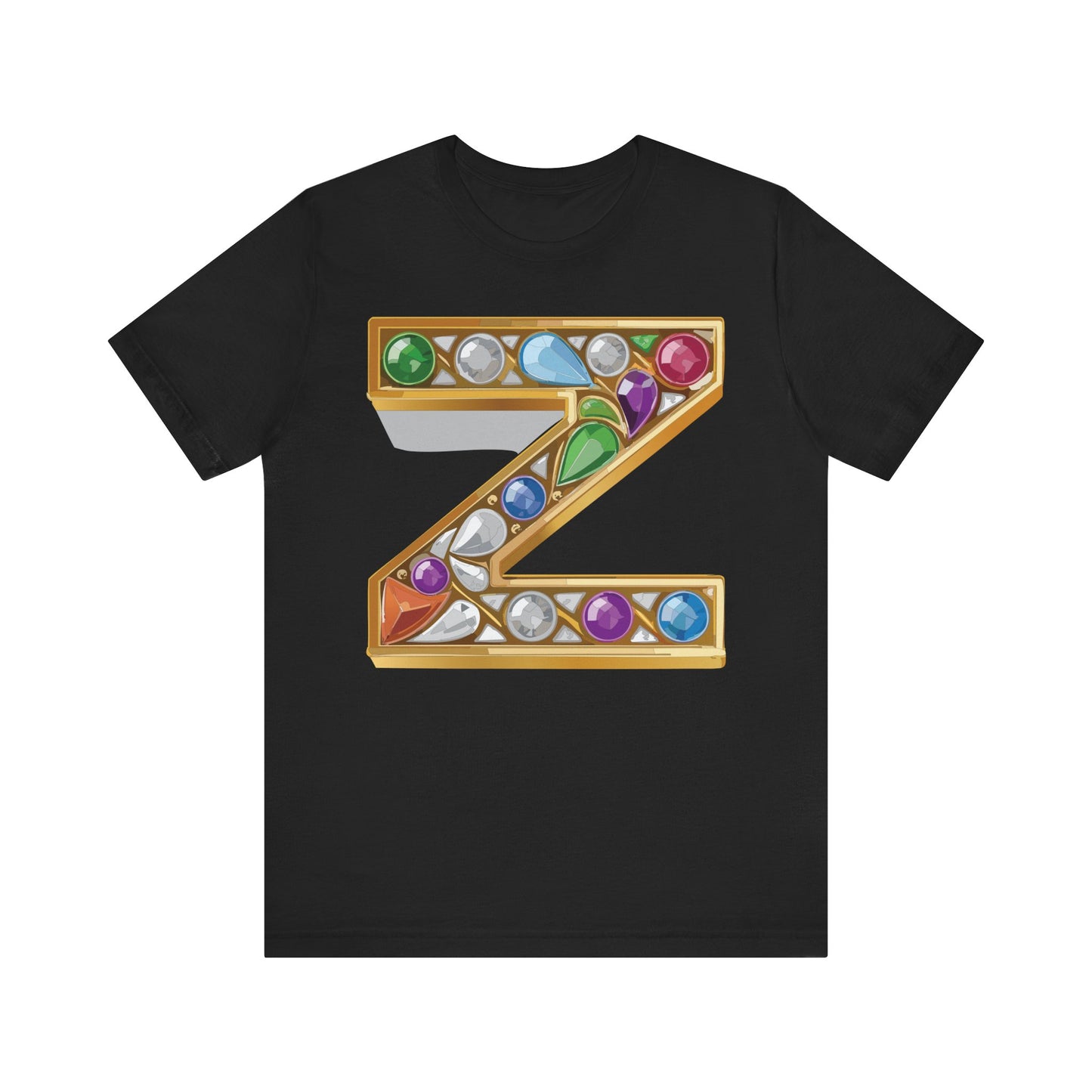 Letter Shirt, Shirt with Letters, Tee Shirt with Gold Letter, Shirt with Antique Letters