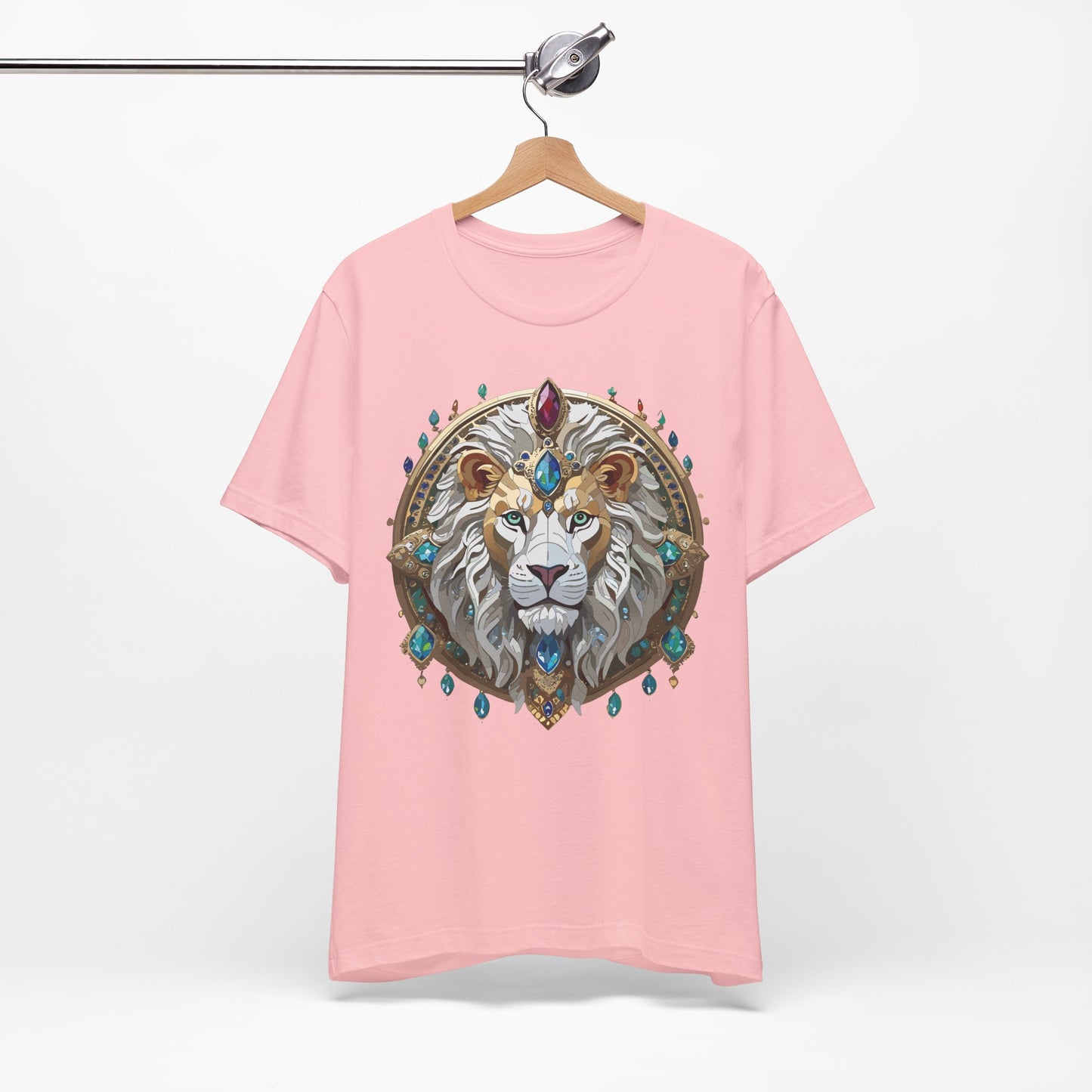 Animal Shirt, Shirt with Animal, Tee Shirt with Gold Animal Medal, Shirt with Antique Animal Medallion