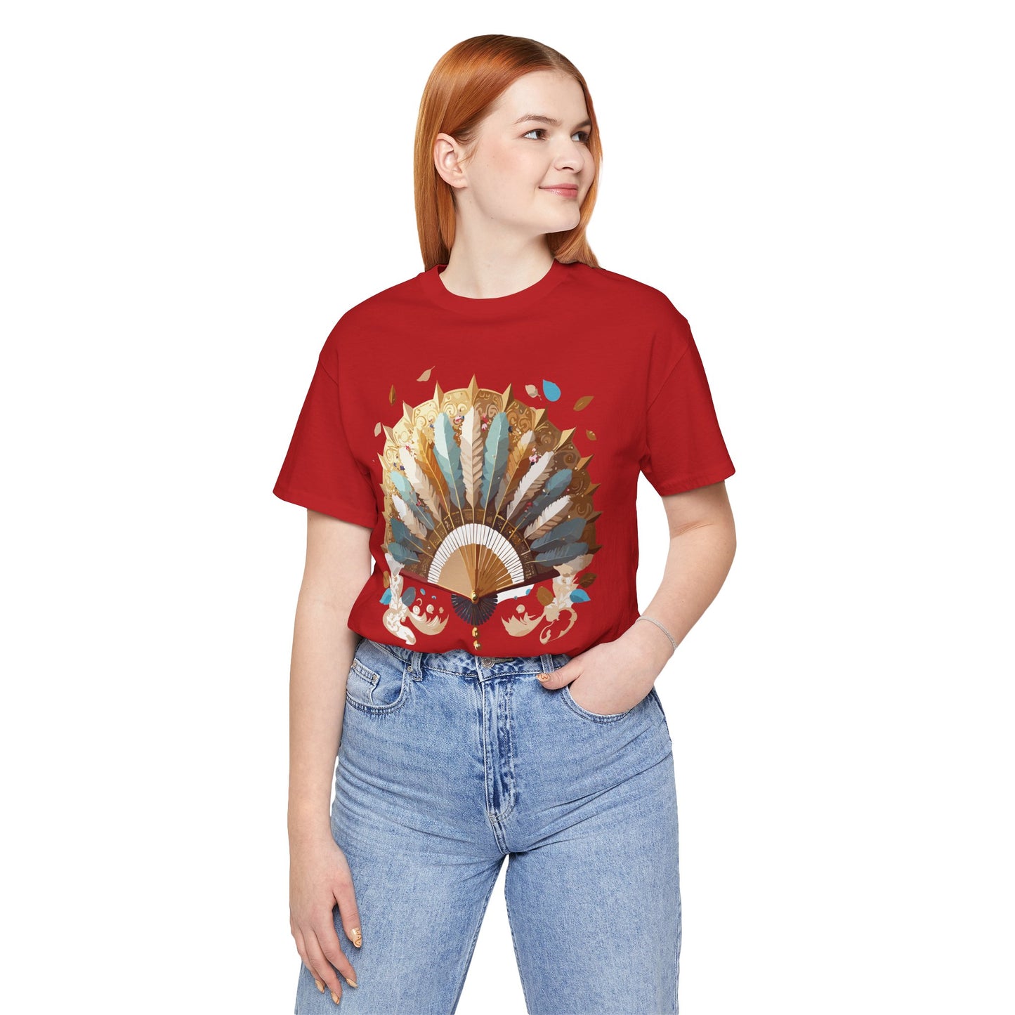 Fan shirt, Shirt with Fan, Tee Shirt with Gold Blower