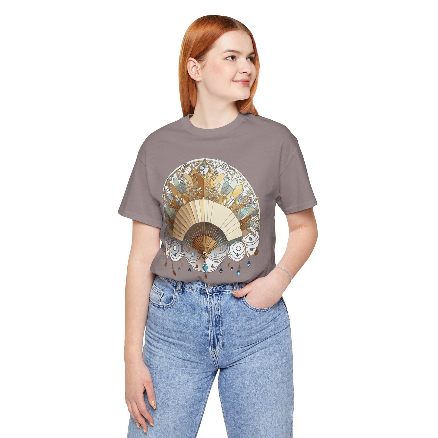 Fan shirt, Shirt with Fan, Tee Shirt with Gold Blower
