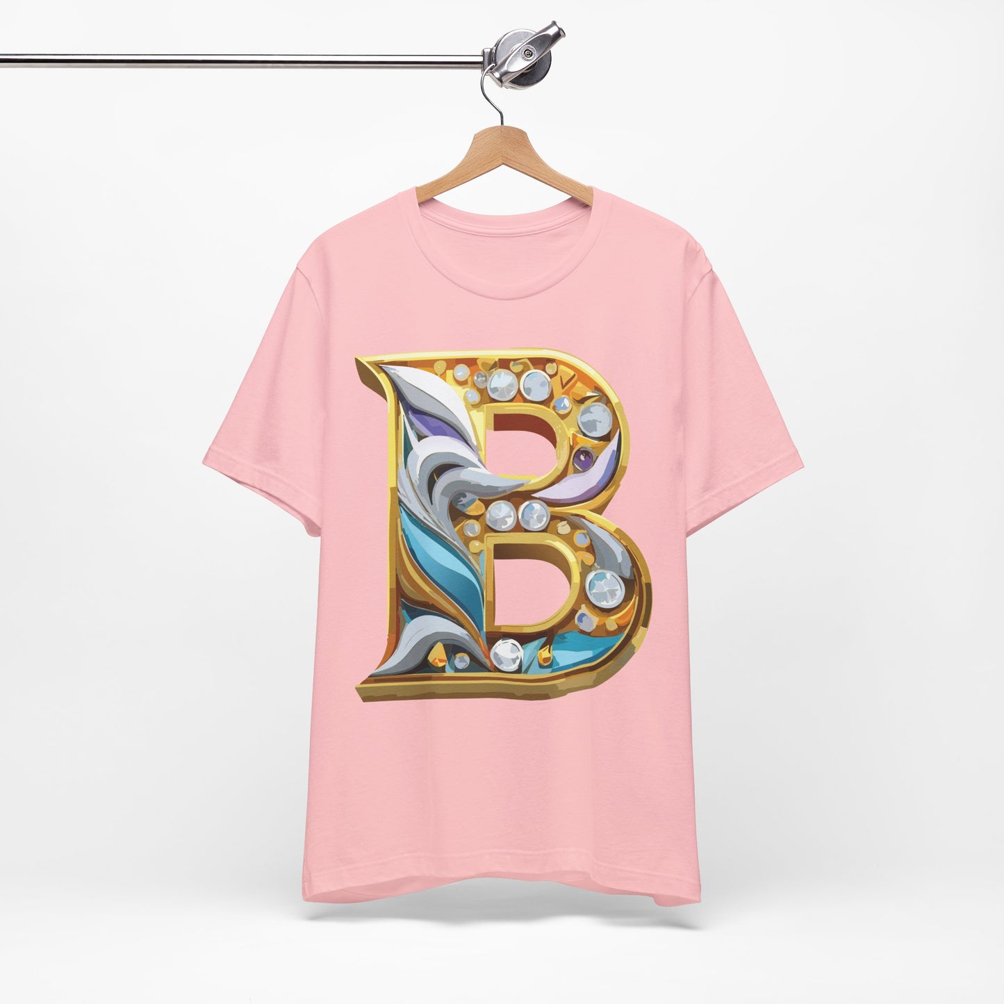 Letter Shirt, Shirt with Letters, Tee Shirt with Gold Letter, Shirt with Antique Letters