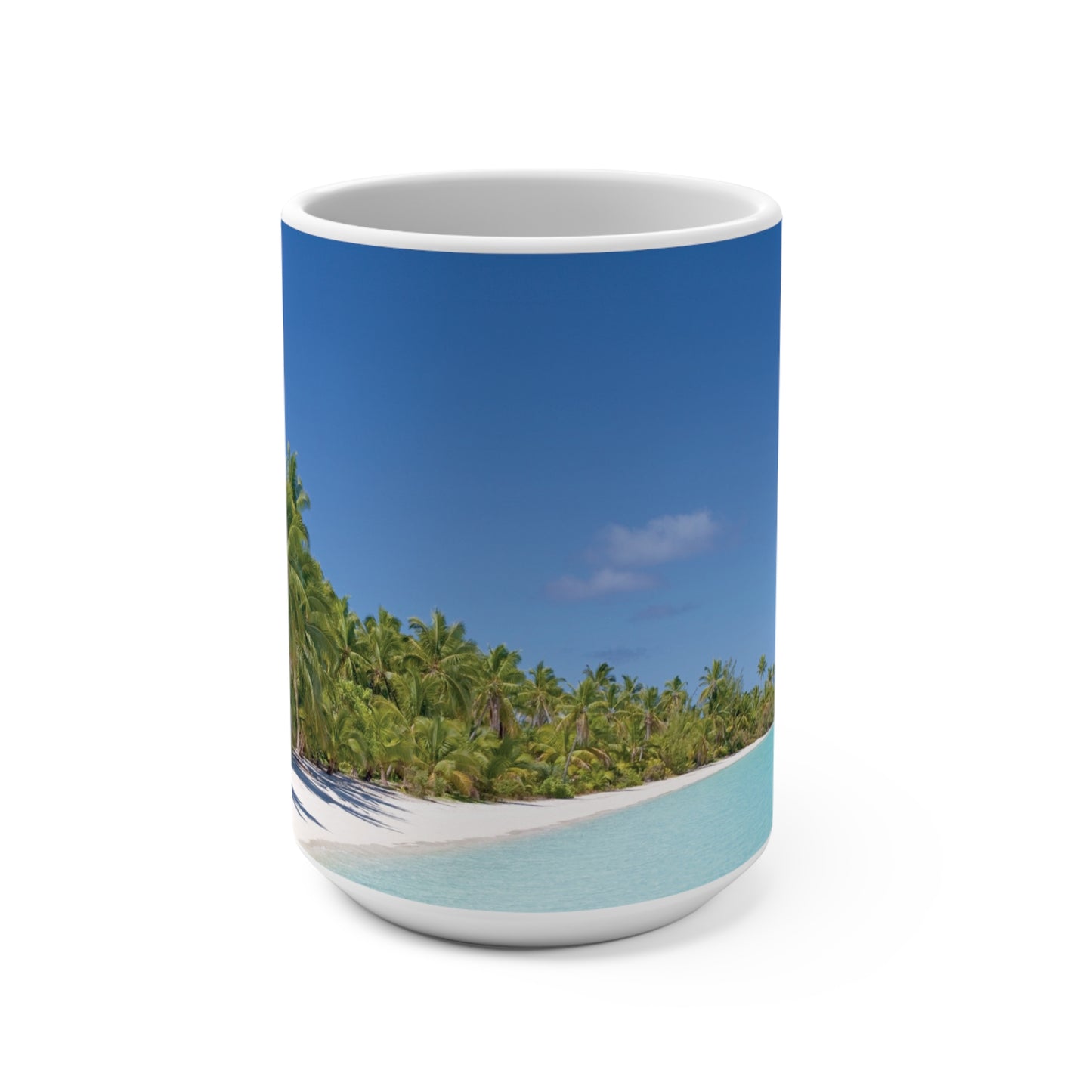 Coffee & Tea Mug with Beach Prints, 15oz