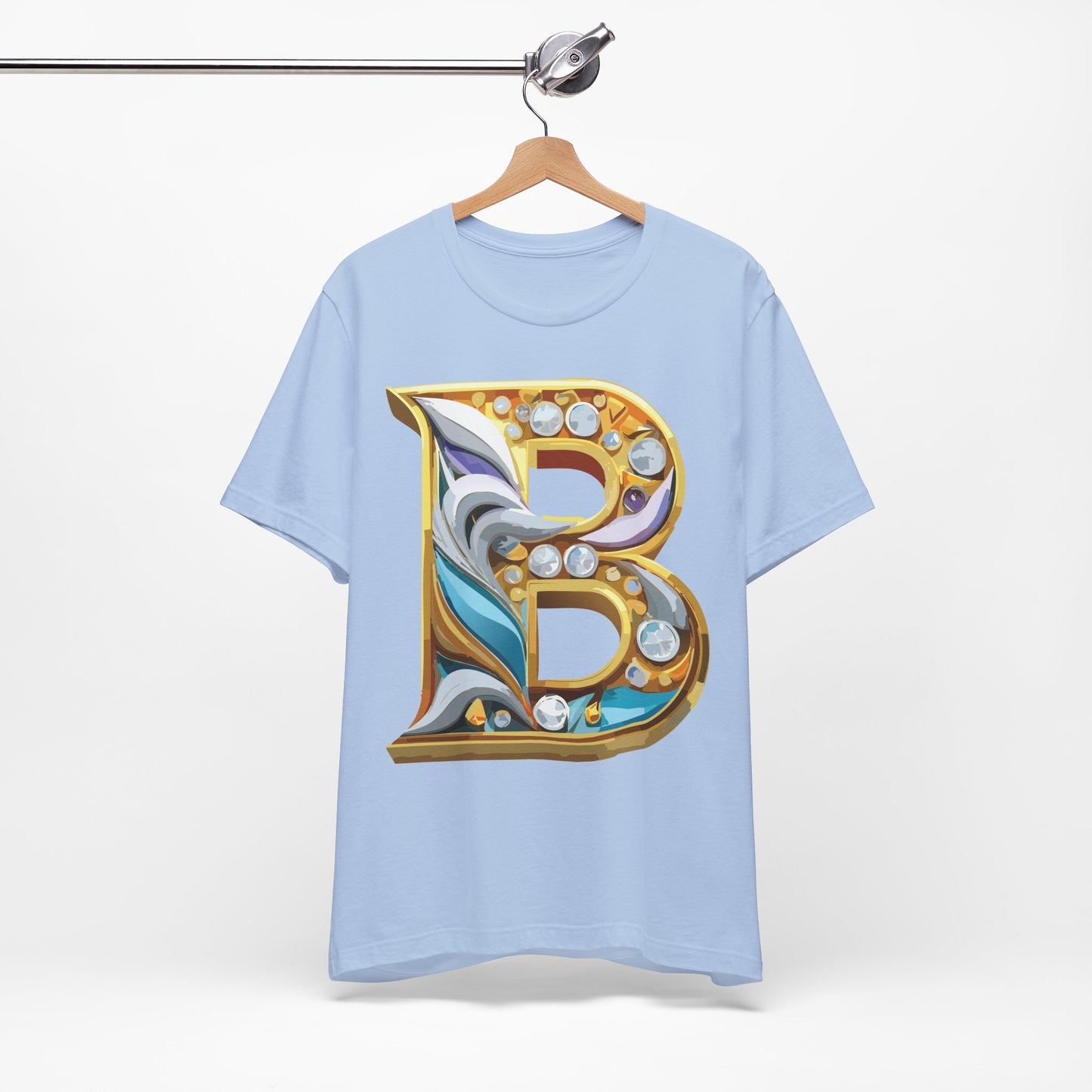Letter Shirt, Shirt with Letters, Tee Shirt with Gold Letter, Shirt with Antique Letters