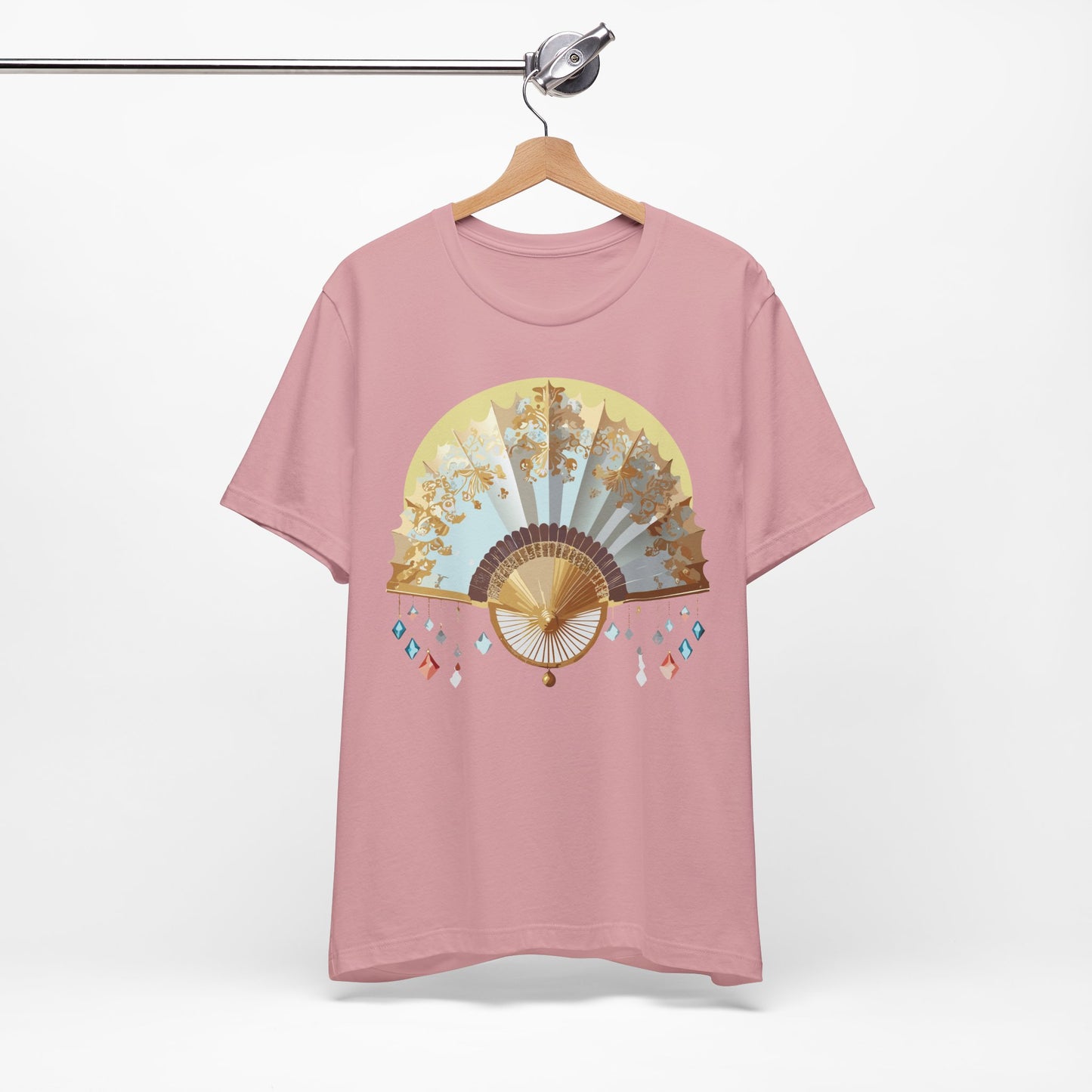 Fan shirt, Shirt with Fan, Tee Shirt with Gold Blower
