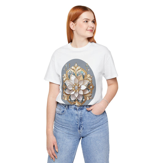 Floral Shirt, Flower Shirt, Tee Shirt with Antique Flower
