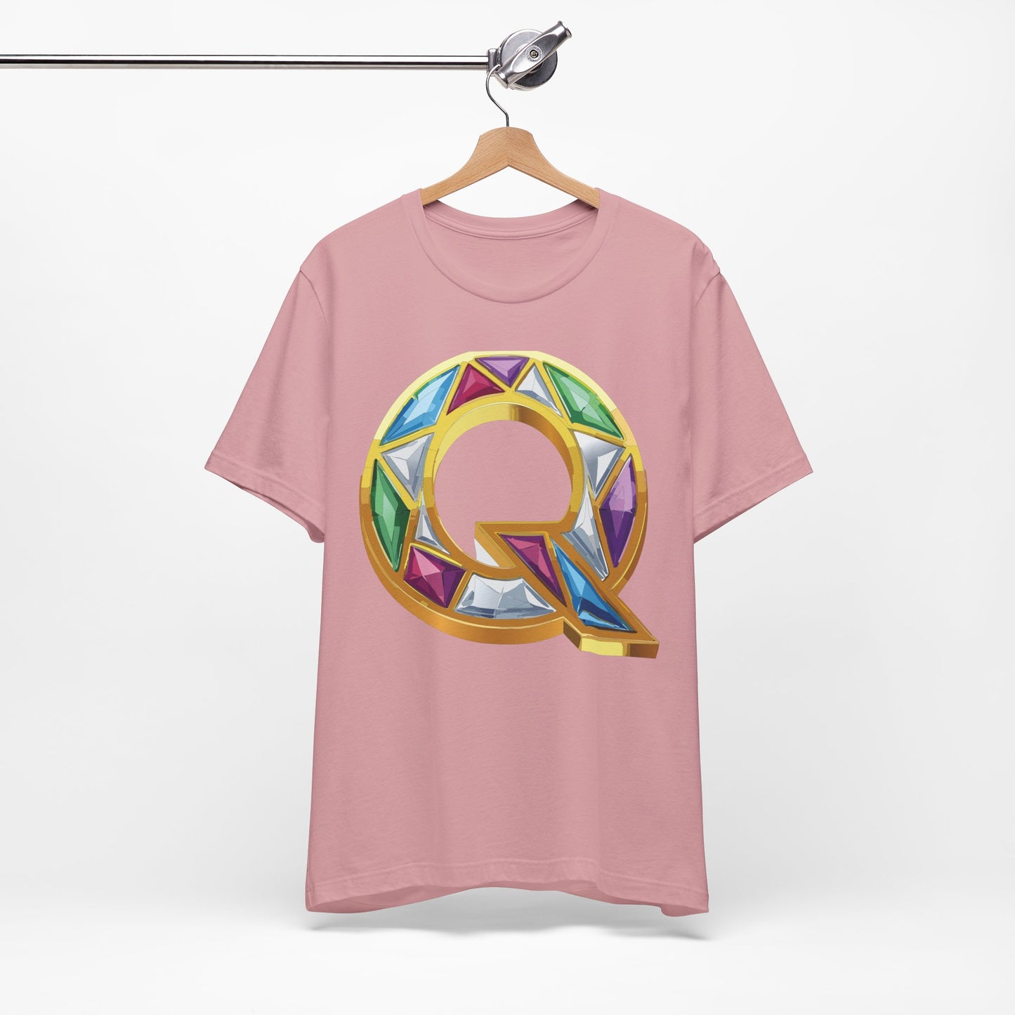 Letter Shirt, Shirt with Letters, Tee Shirt with Gold Letter, Shirt with Antique Letters