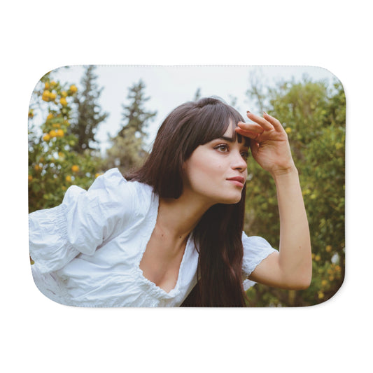 Blanket with Beautiful Woman