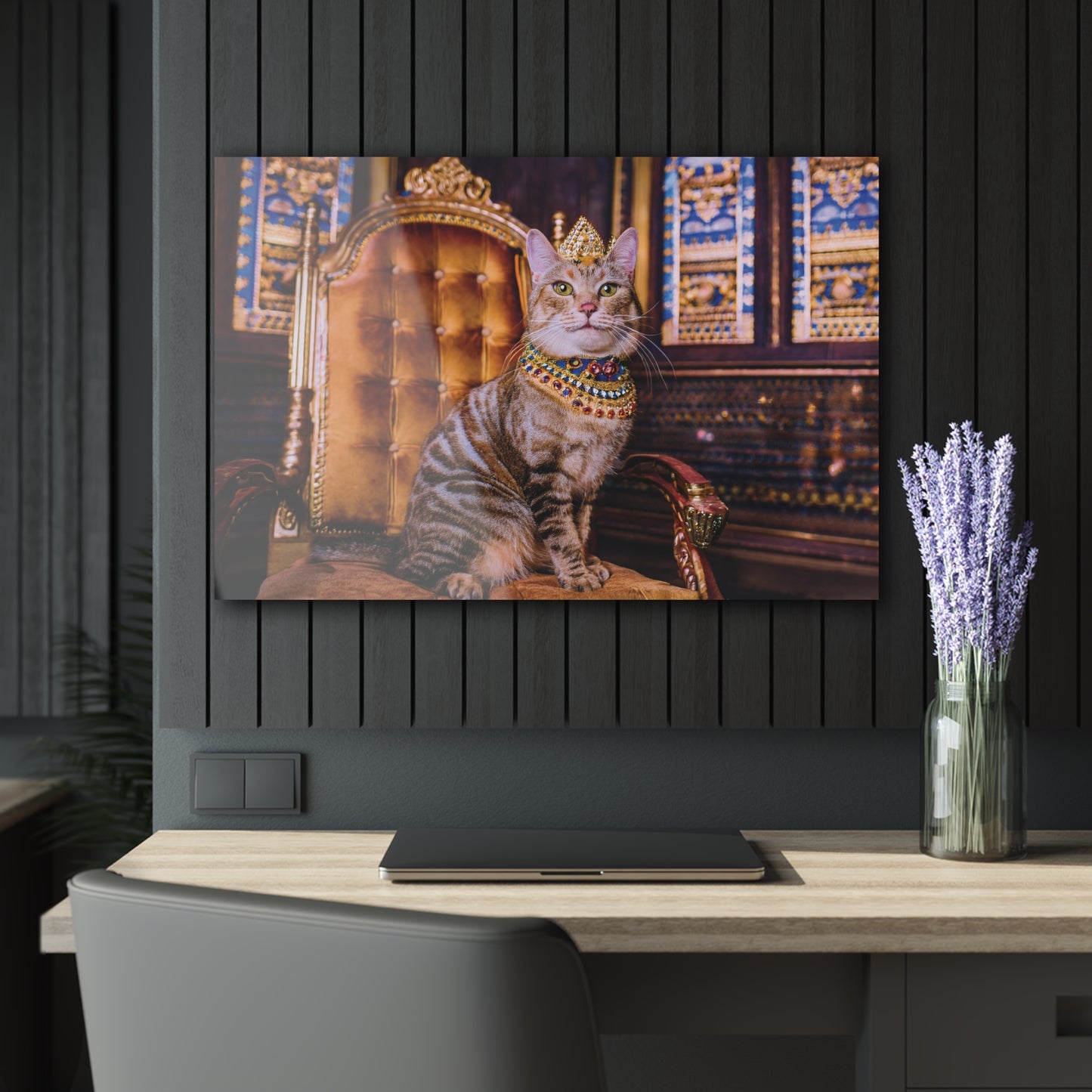 Crown Cat Wall Decor, Wall Art Decor with Animals 6