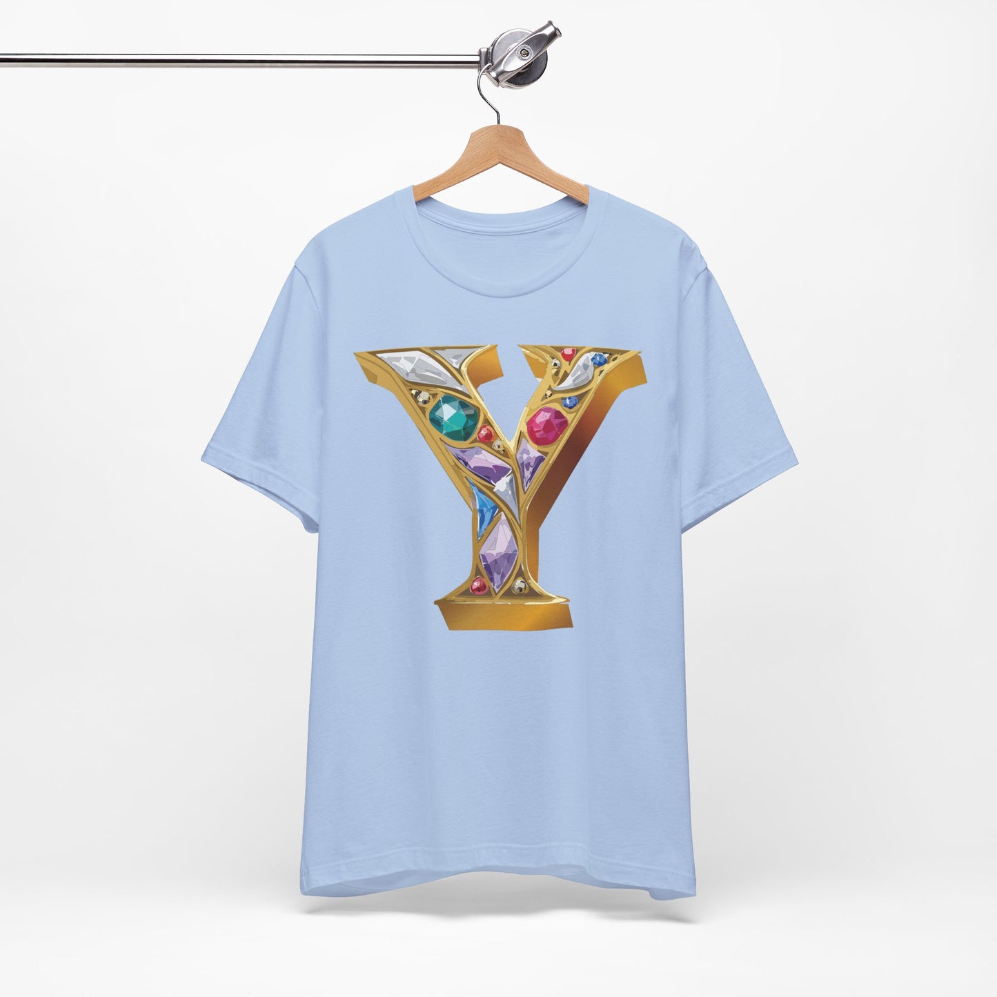 Letter Shirt, Shirt with Letters, Tee Shirt with Gold Letter, Shirt with Antique Letters