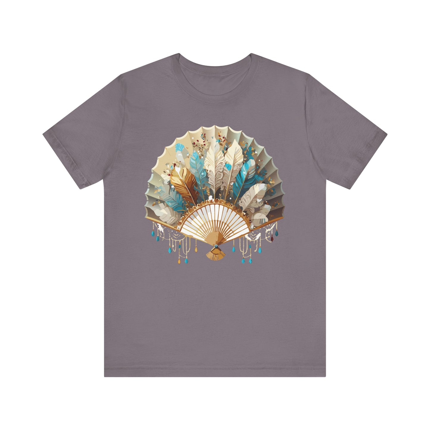 Fan shirt, Shirt with Fan, Tee Shirt with Gold Blower