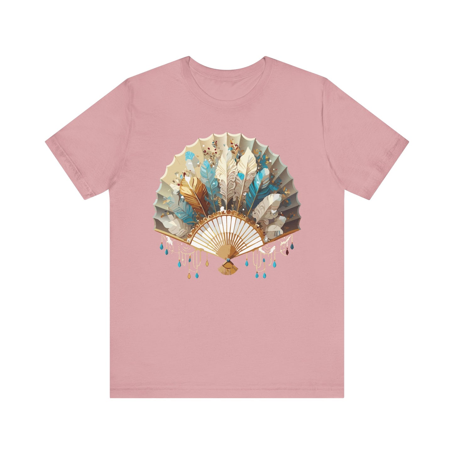 Fan shirt, Shirt with Fan, Tee Shirt with Gold Blower