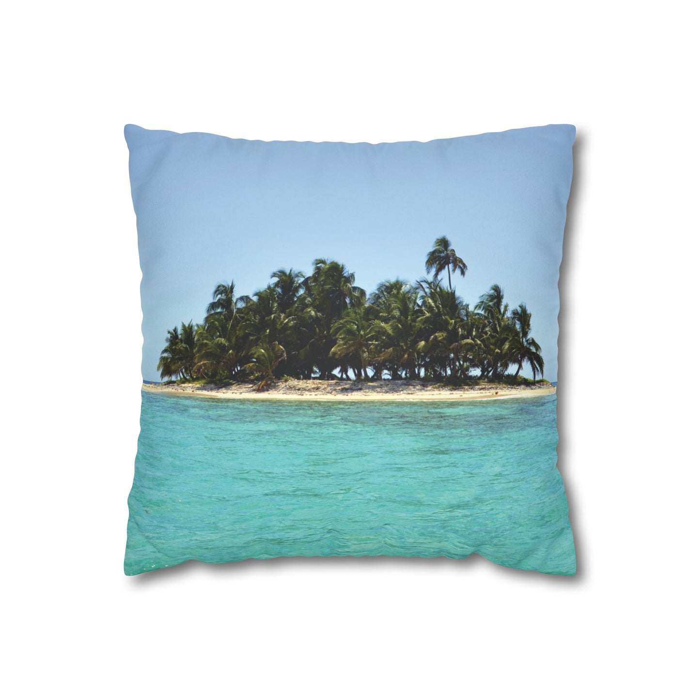 Beach Faux Suede Square Pillowcase