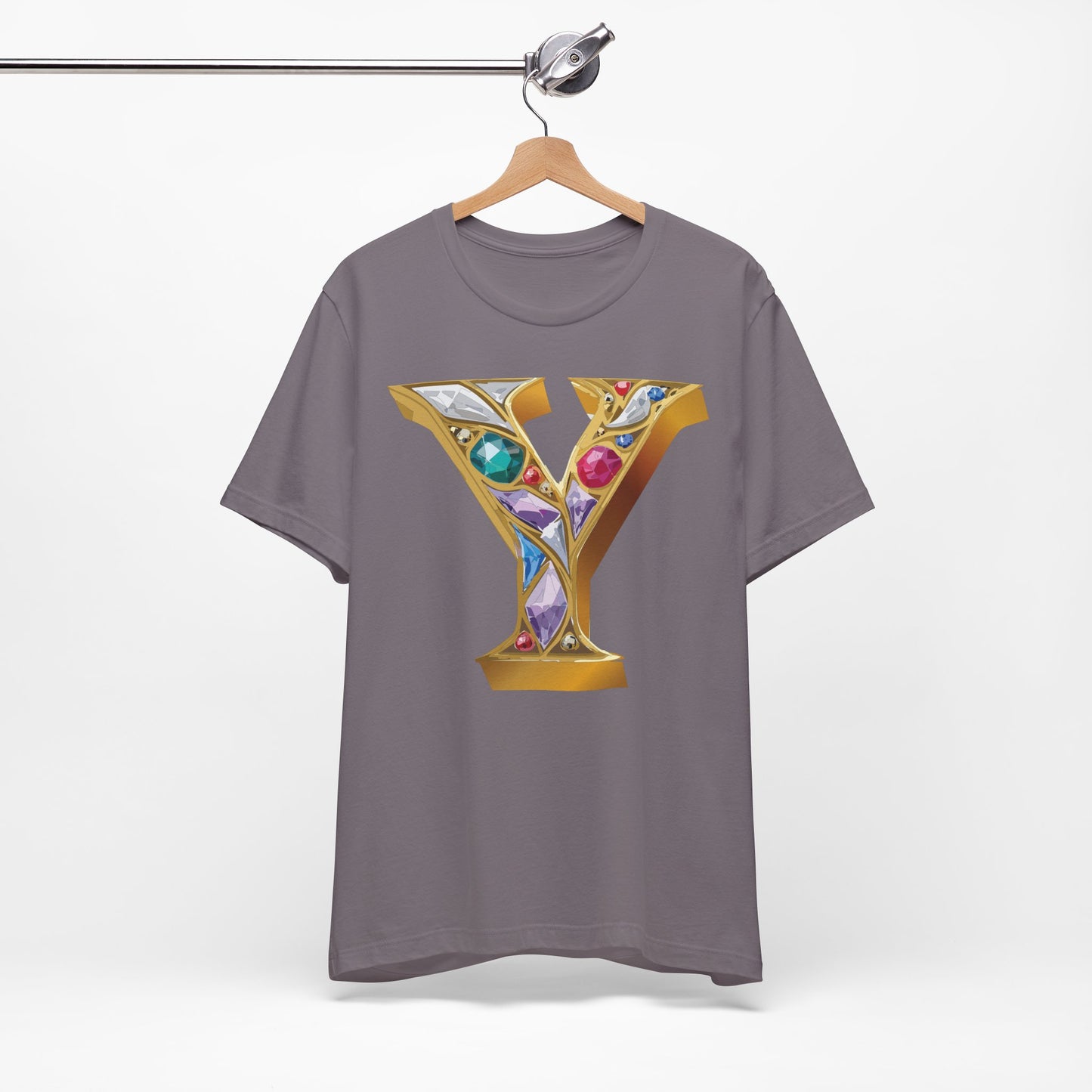 Letter Shirt, Shirt with Letters, Tee Shirt with Gold Letter, Shirt with Antique Letters