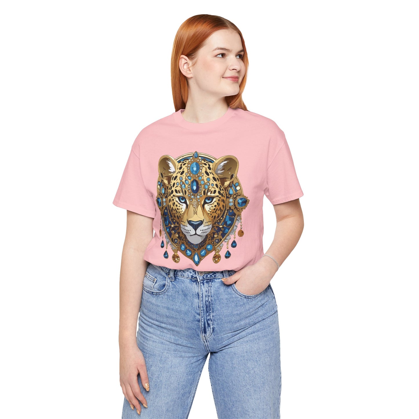 Animal Shirt, Shirt with Animal, Tee Shirt with Gold Animal Medal, Shirt with Antique Animal Medallion