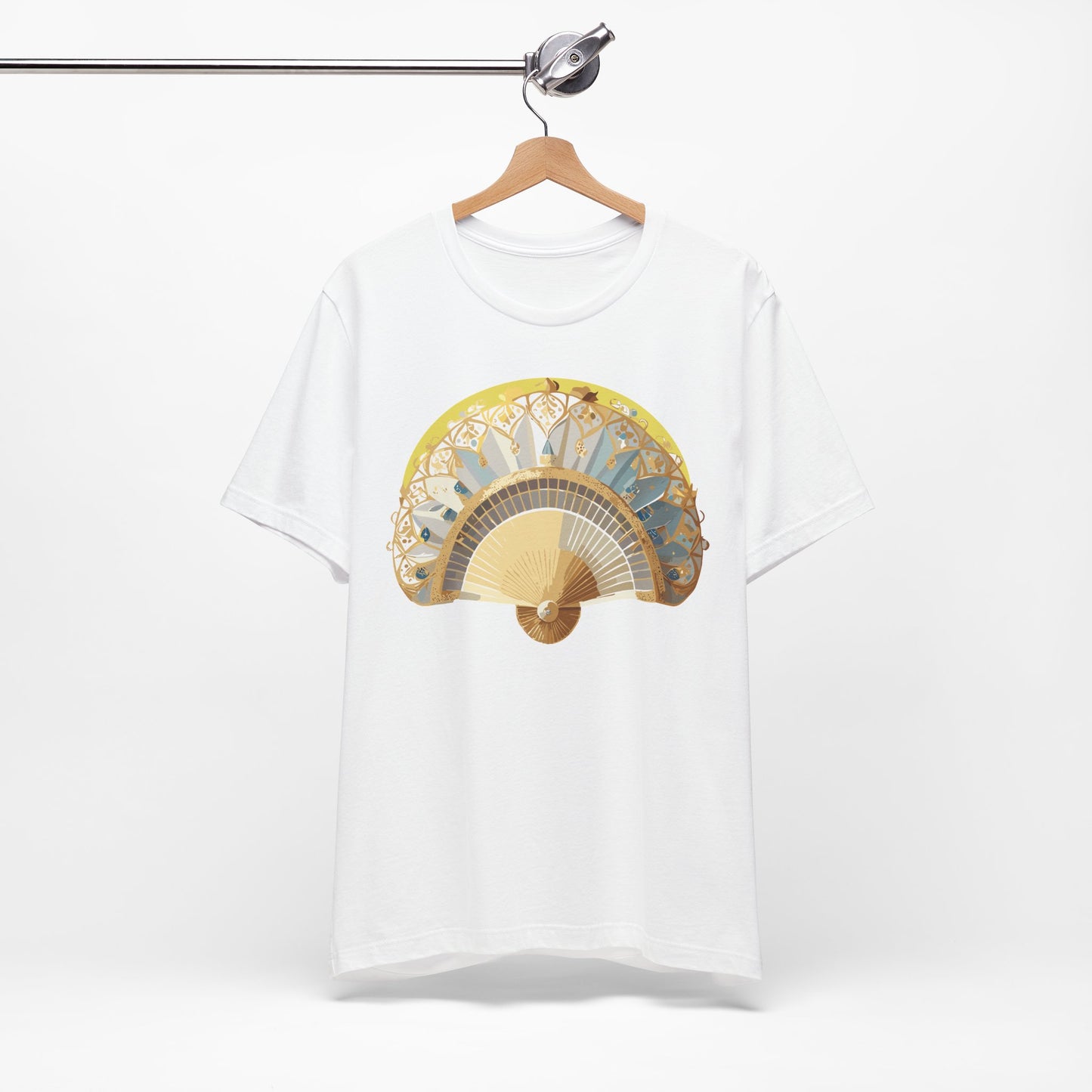Fan shirt, Shirt with Fan, Tee Shirt with Gold Blower
