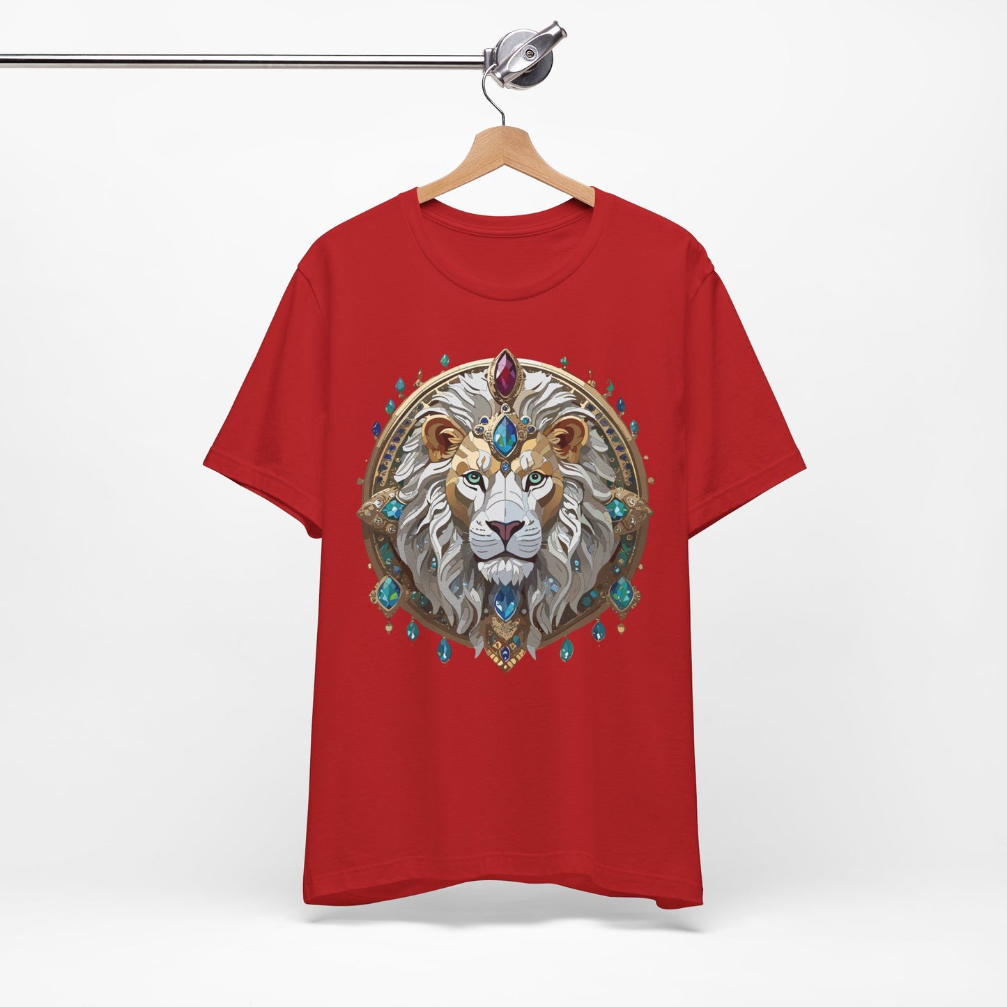 Animal Shirt, Shirt with Animal, Tee Shirt with Gold Animal Medal, Shirt with Antique Animal Medallion